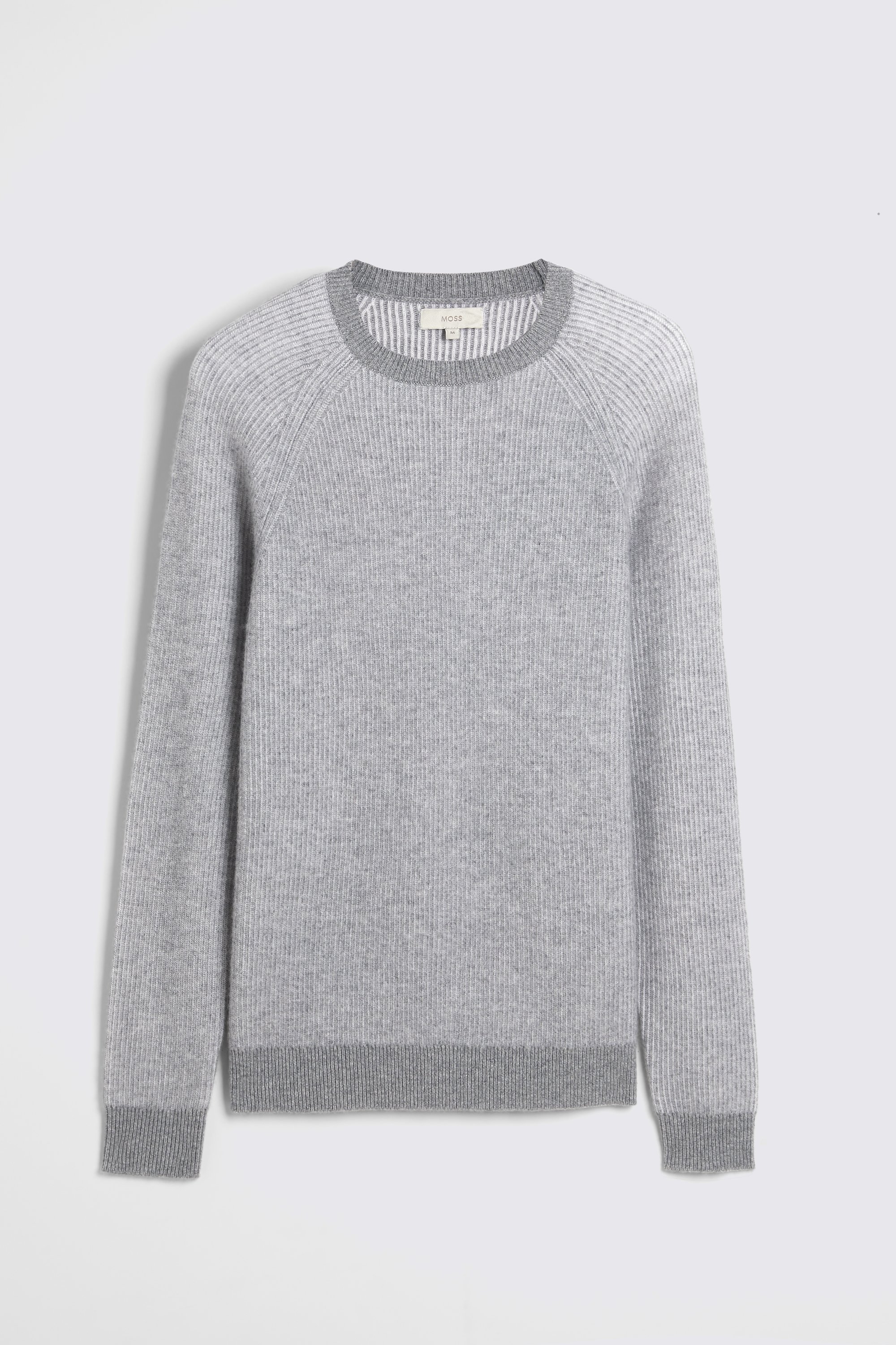 Light Grey Cashmere Crew Neck Jumper