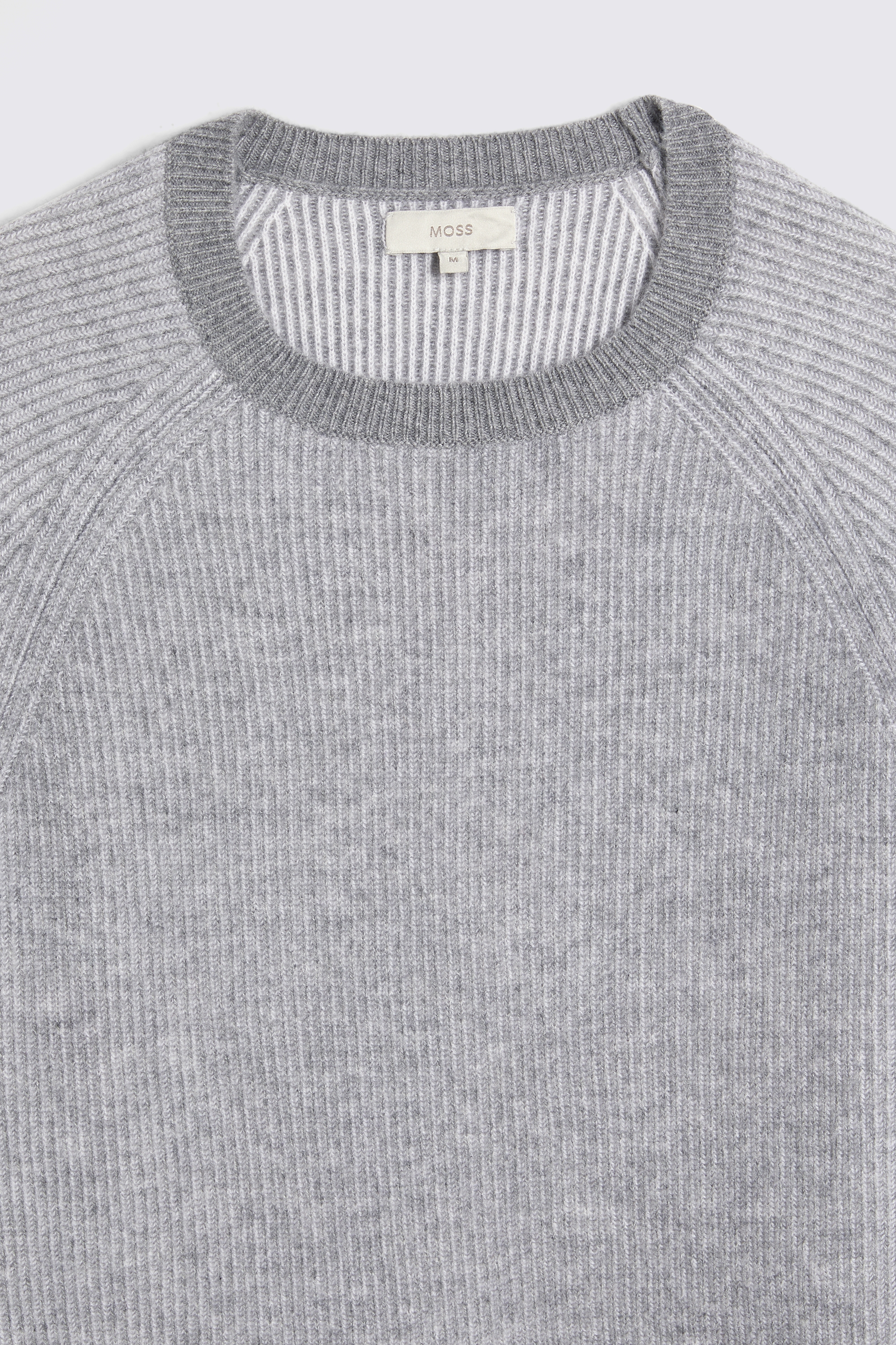 Light Grey Cashmere Crew Neck Jumper