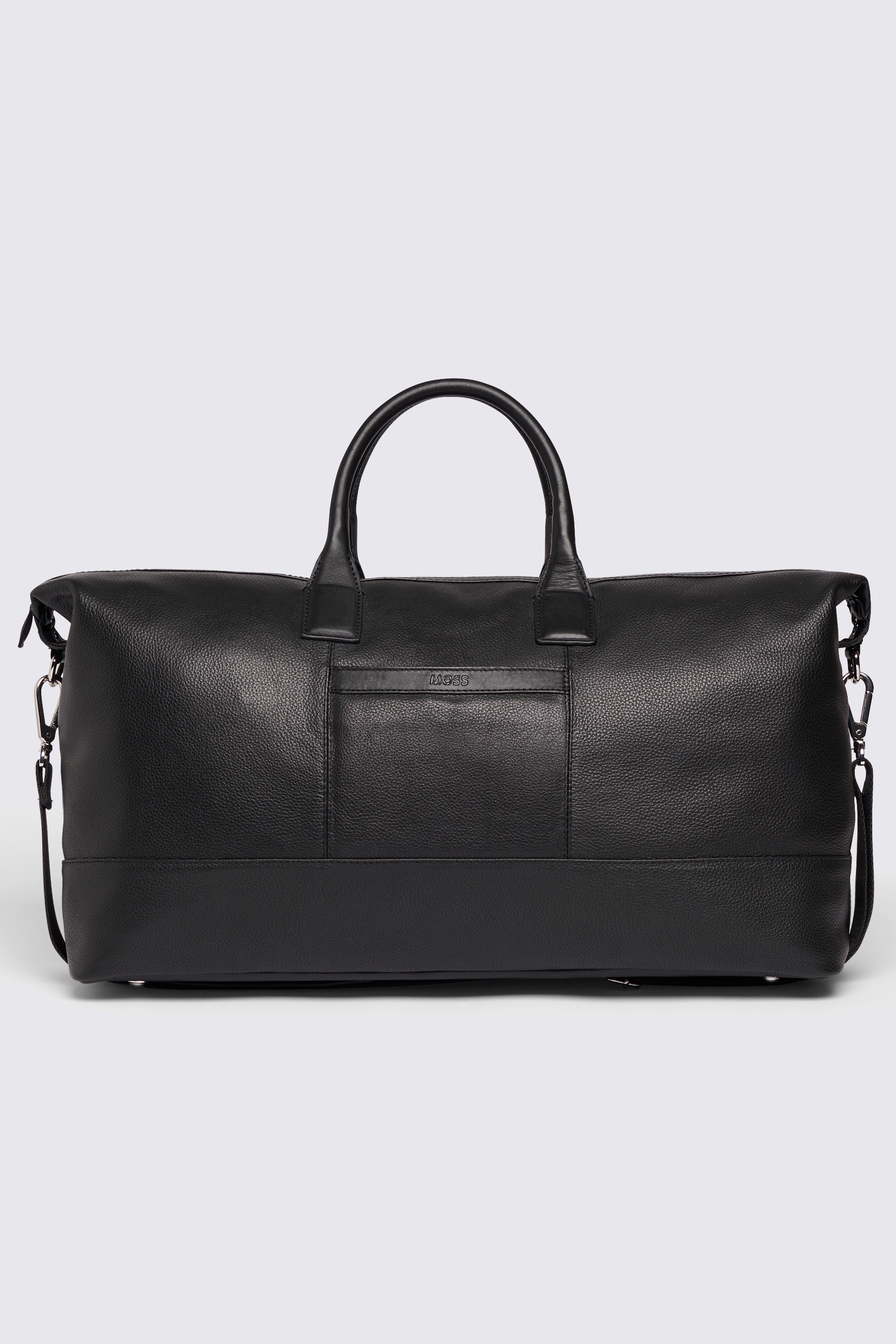 Black Grained Leather Holdall | Buy Online at Moss