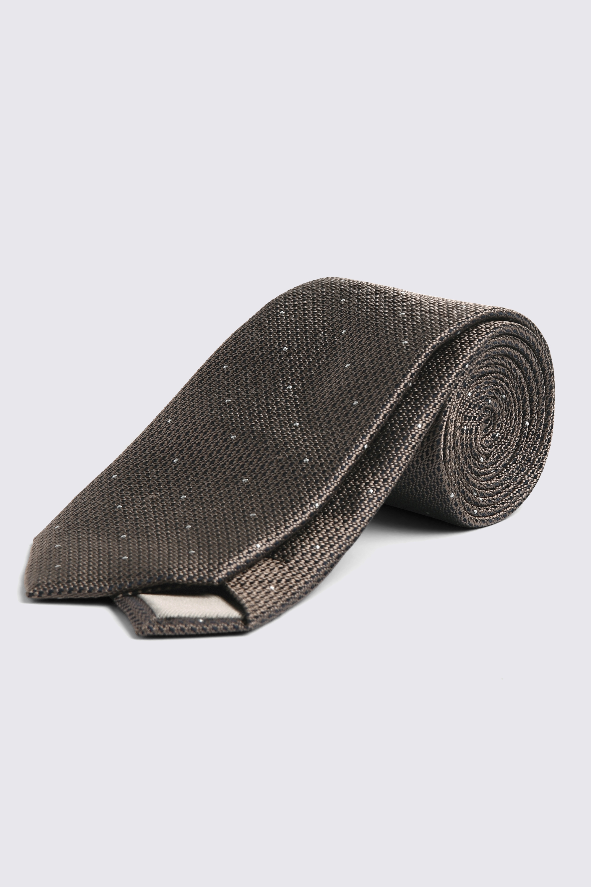 Bronze Silk Textured Spot Tie | Buy Online at Moss