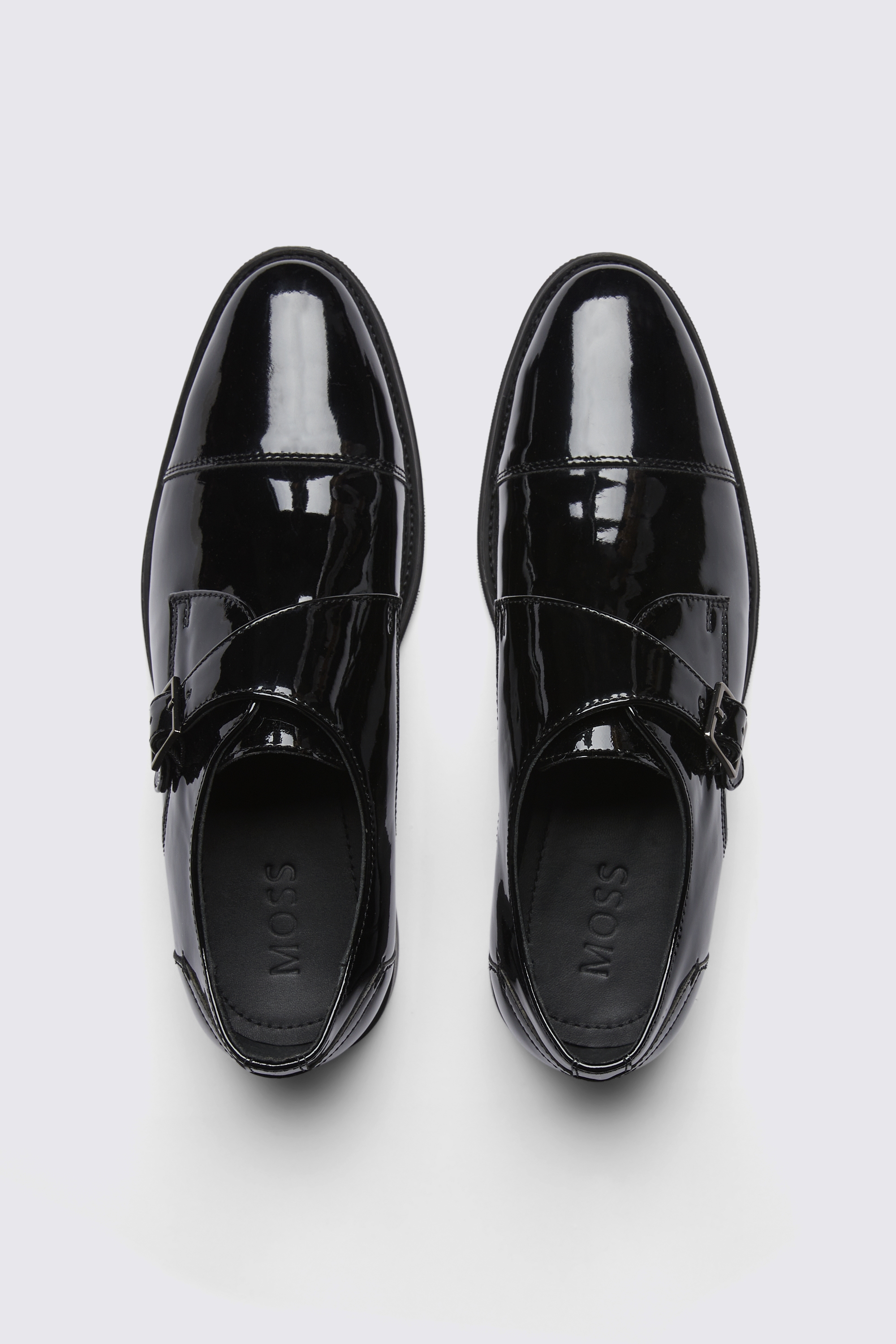 Black Patent Monk Shoes