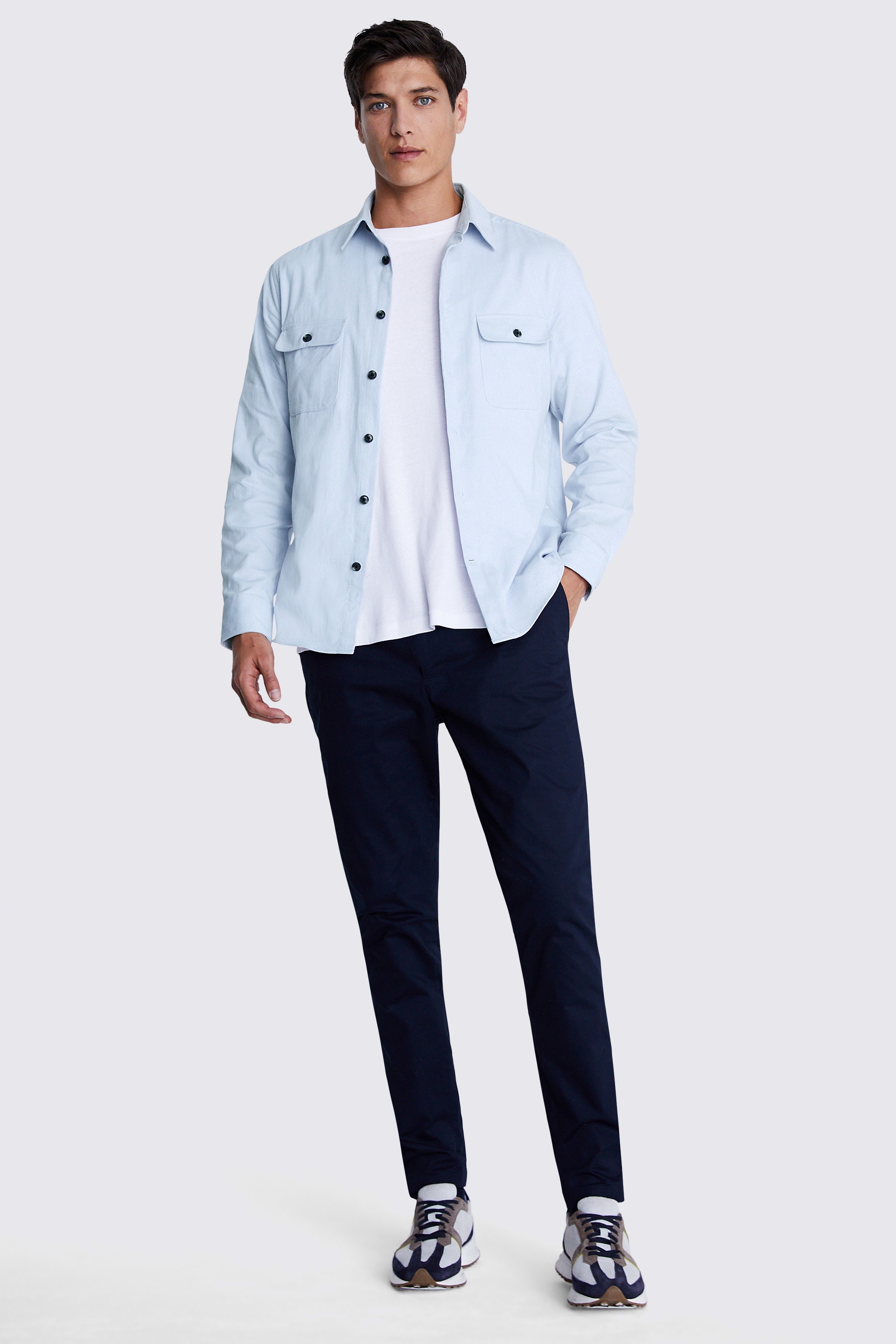 Light Blue Corduroy Overshirt | Buy Online at Moss