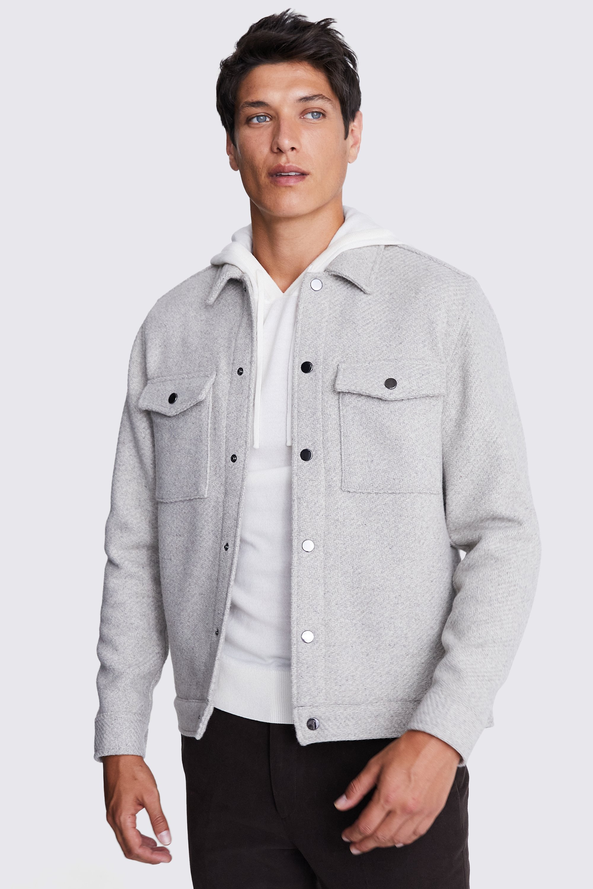 Light Grey Structured Shacket