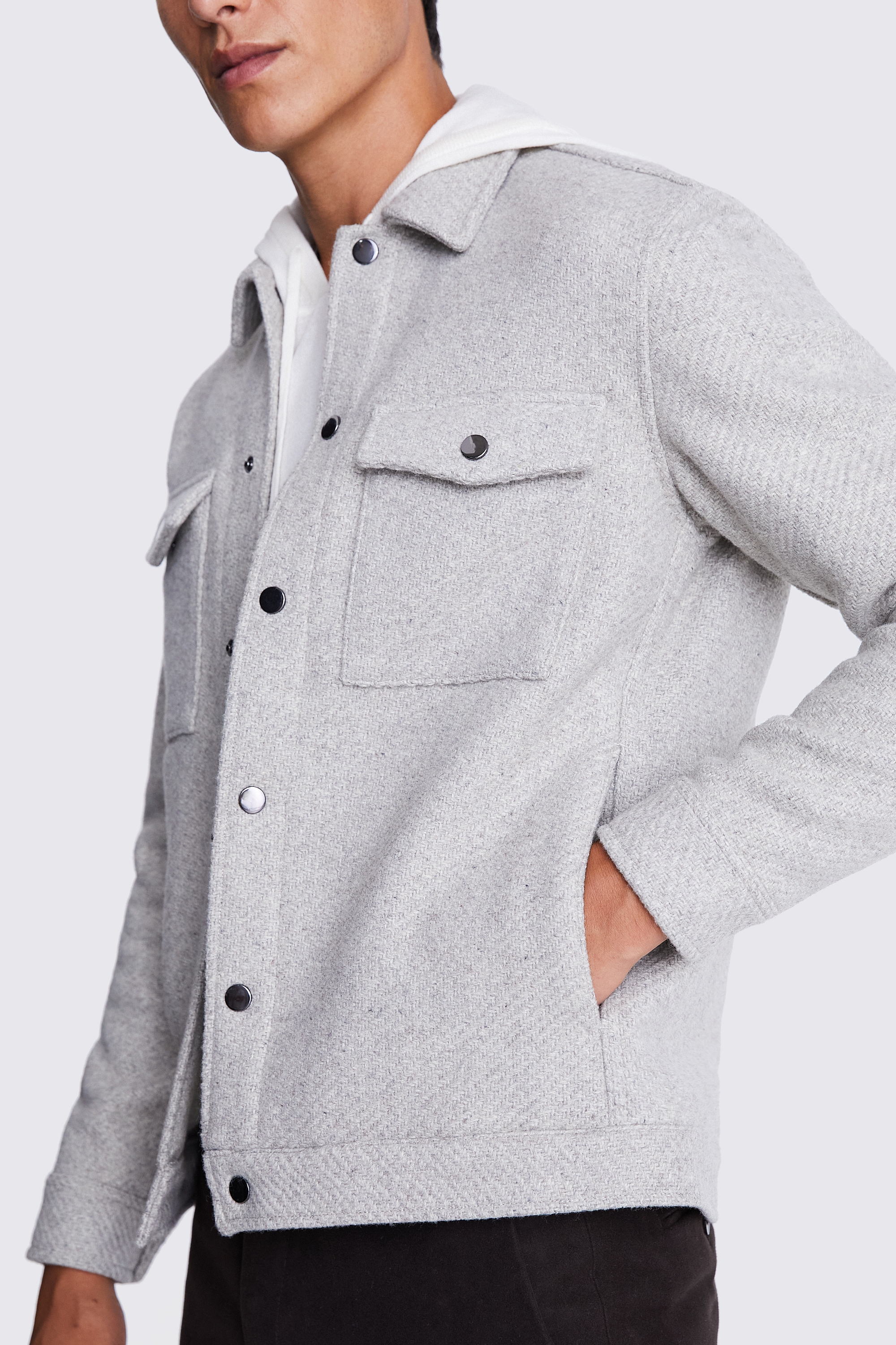 Light Grey Structured Shacket