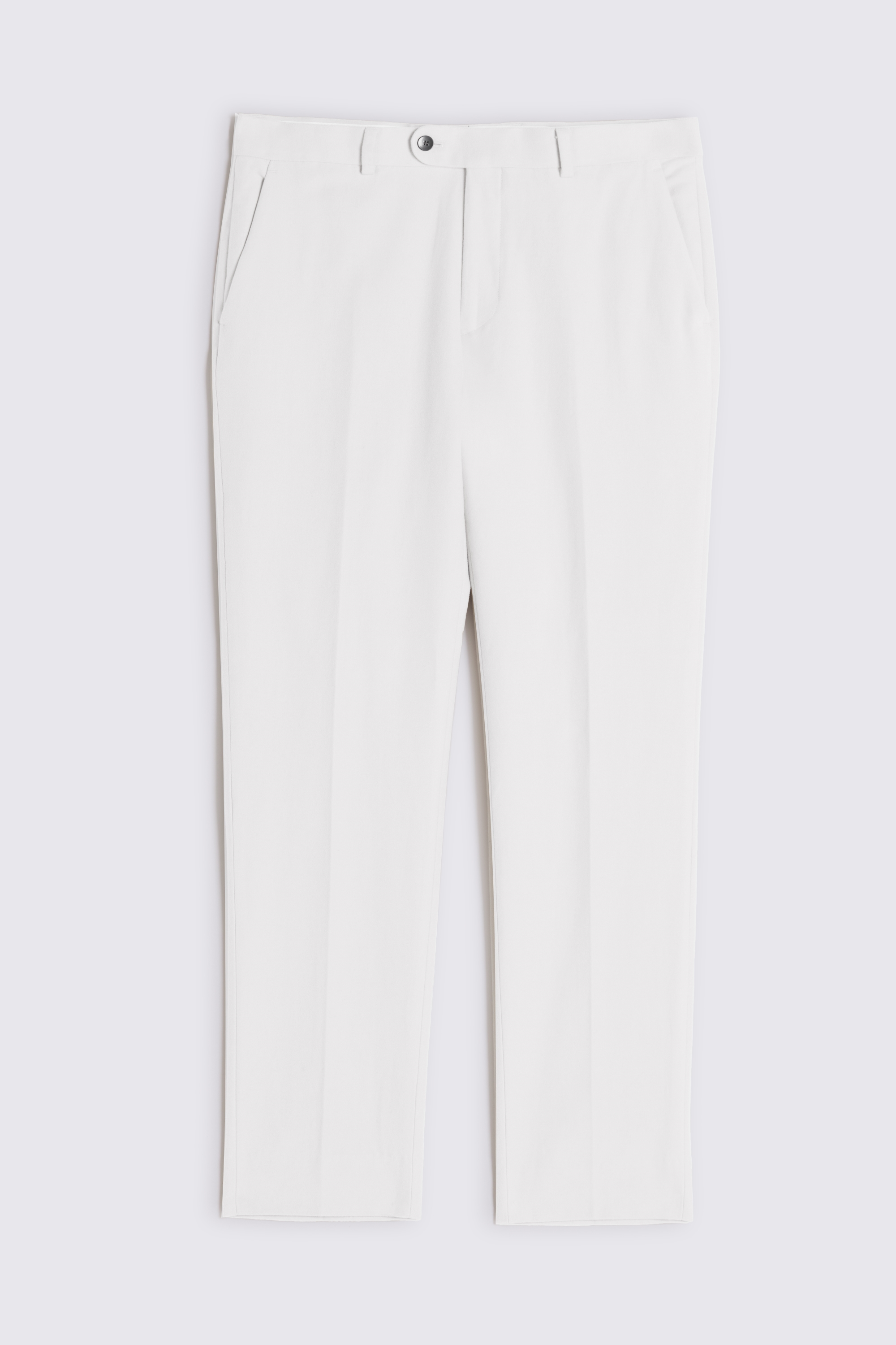 Tailored Fit Winter White Moleskin Trousers | Buy Online at Moss
