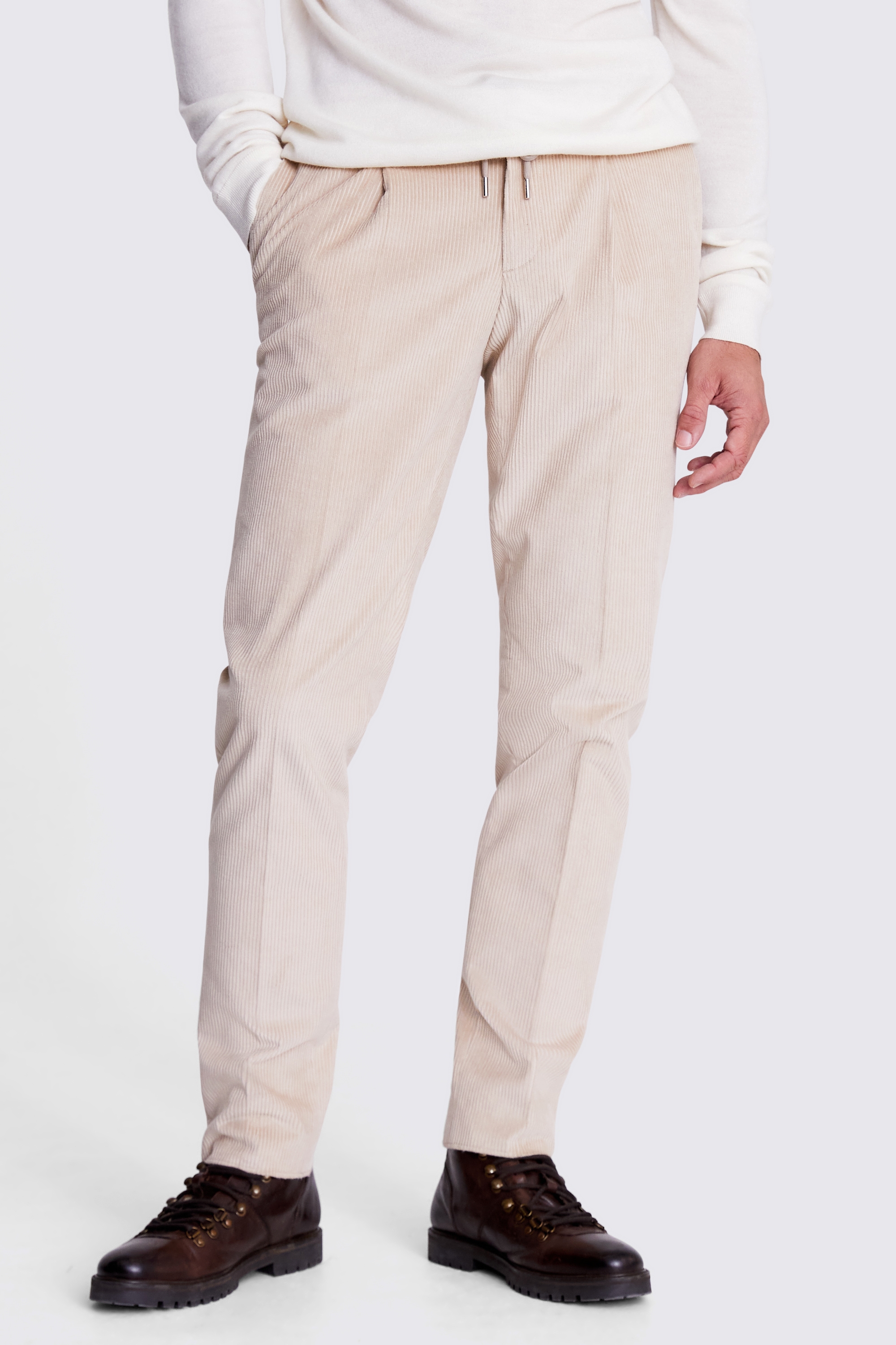Blonde Camel Corduroy Trousers | Buy Online at Moss