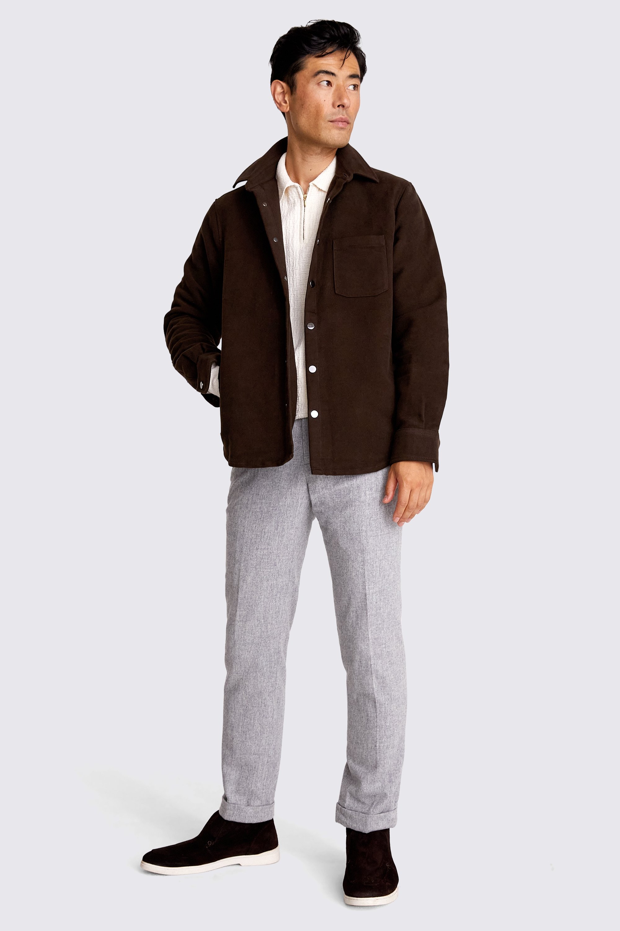 Brown Moleskin Overshirt | Buy Online at Moss