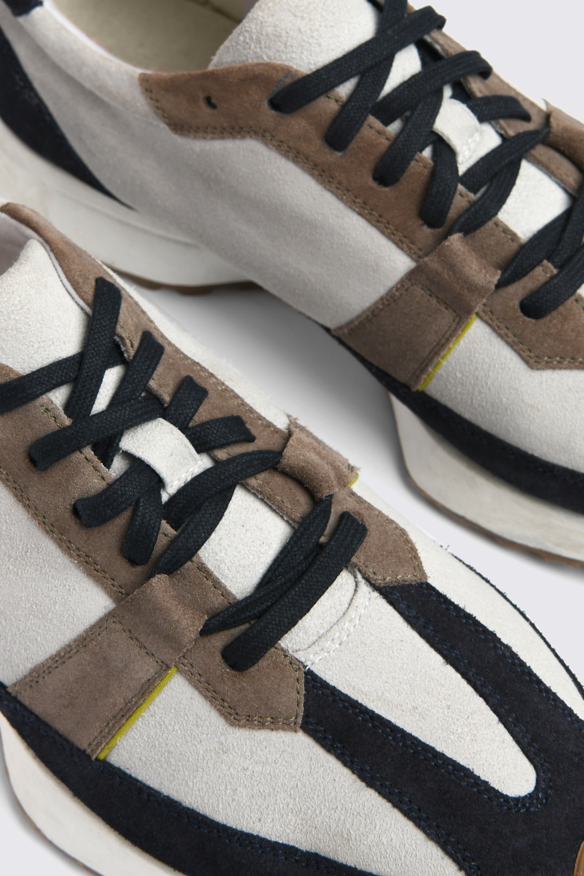 Navy and Grey Suede Bristol Trainers