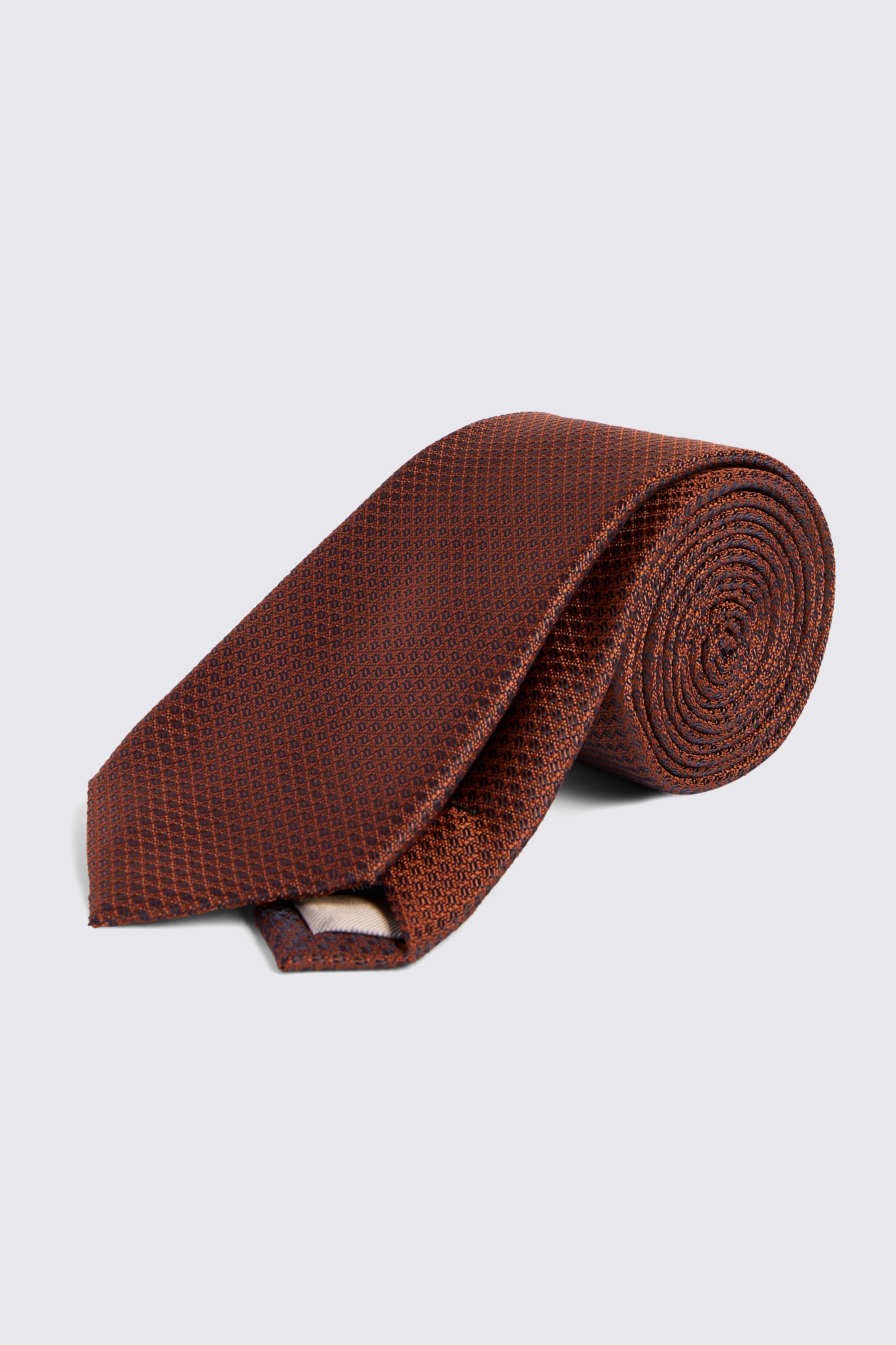 Rust Textured Tie | Buy Online at Moss