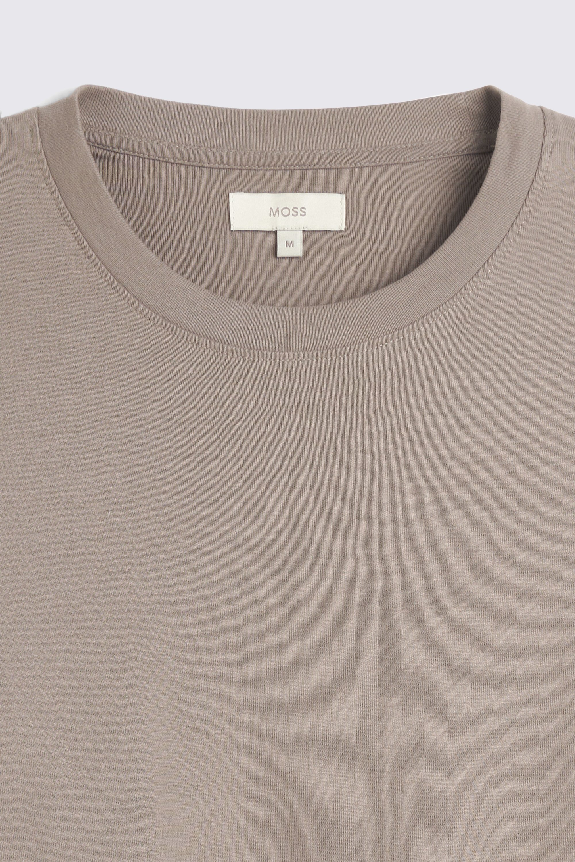 Taupe Heavy Weight Crew-Neck T-Shirt | Buy Online at Moss