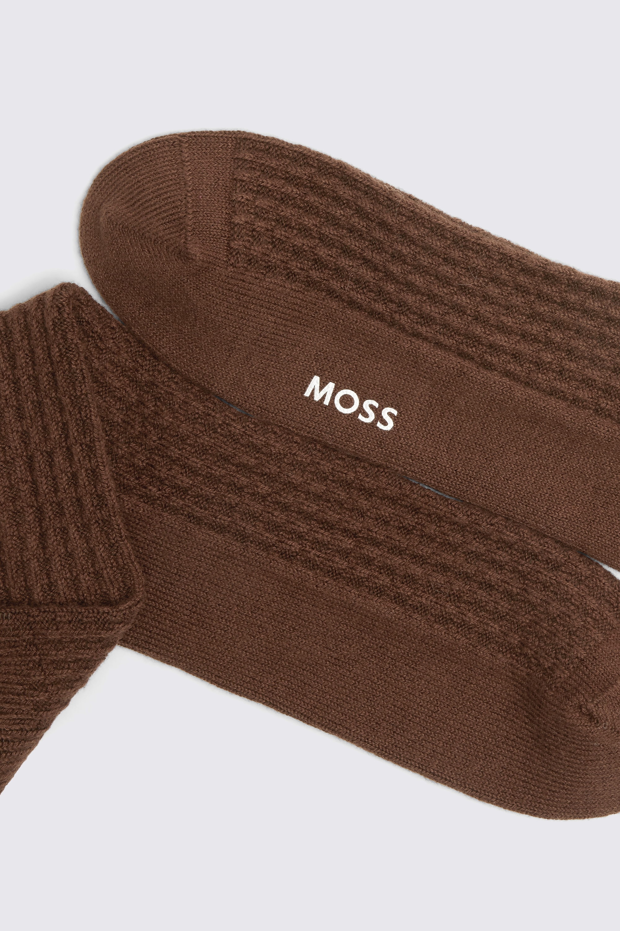 Brown Cashmere Blend Socks