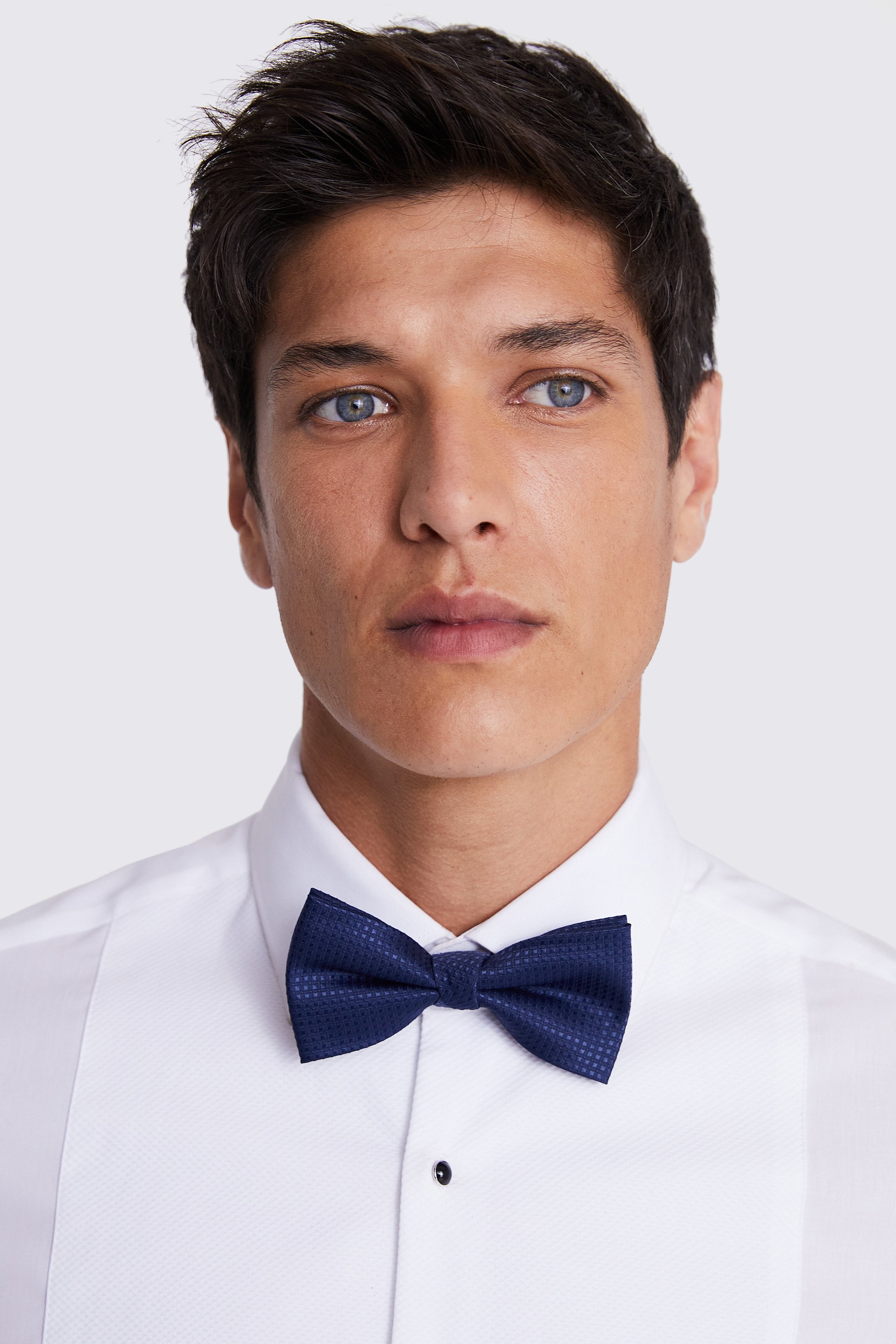 Navy Texture Bow Tie
