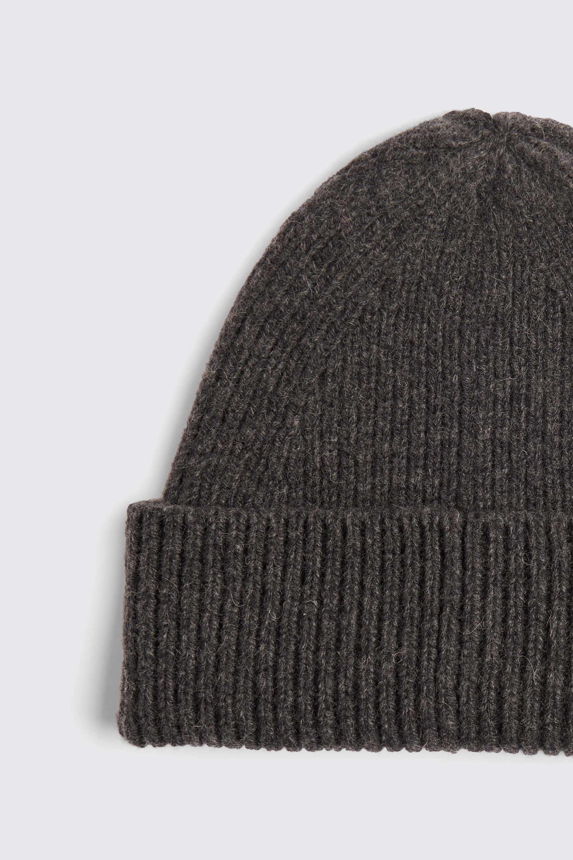 Cashmere Blend Rib Beanie - Toasted Almond