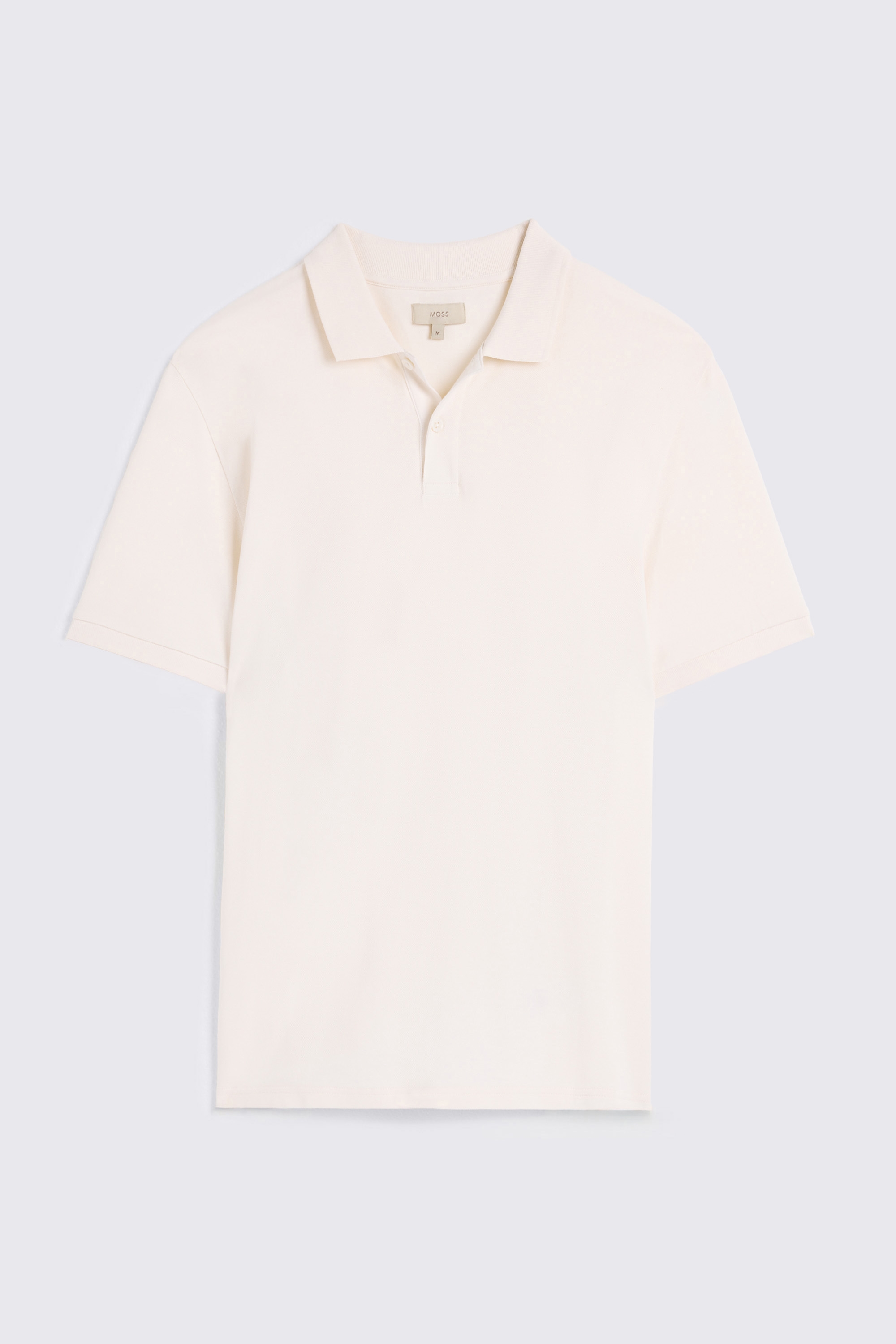 Off White Pique Polo Shirt