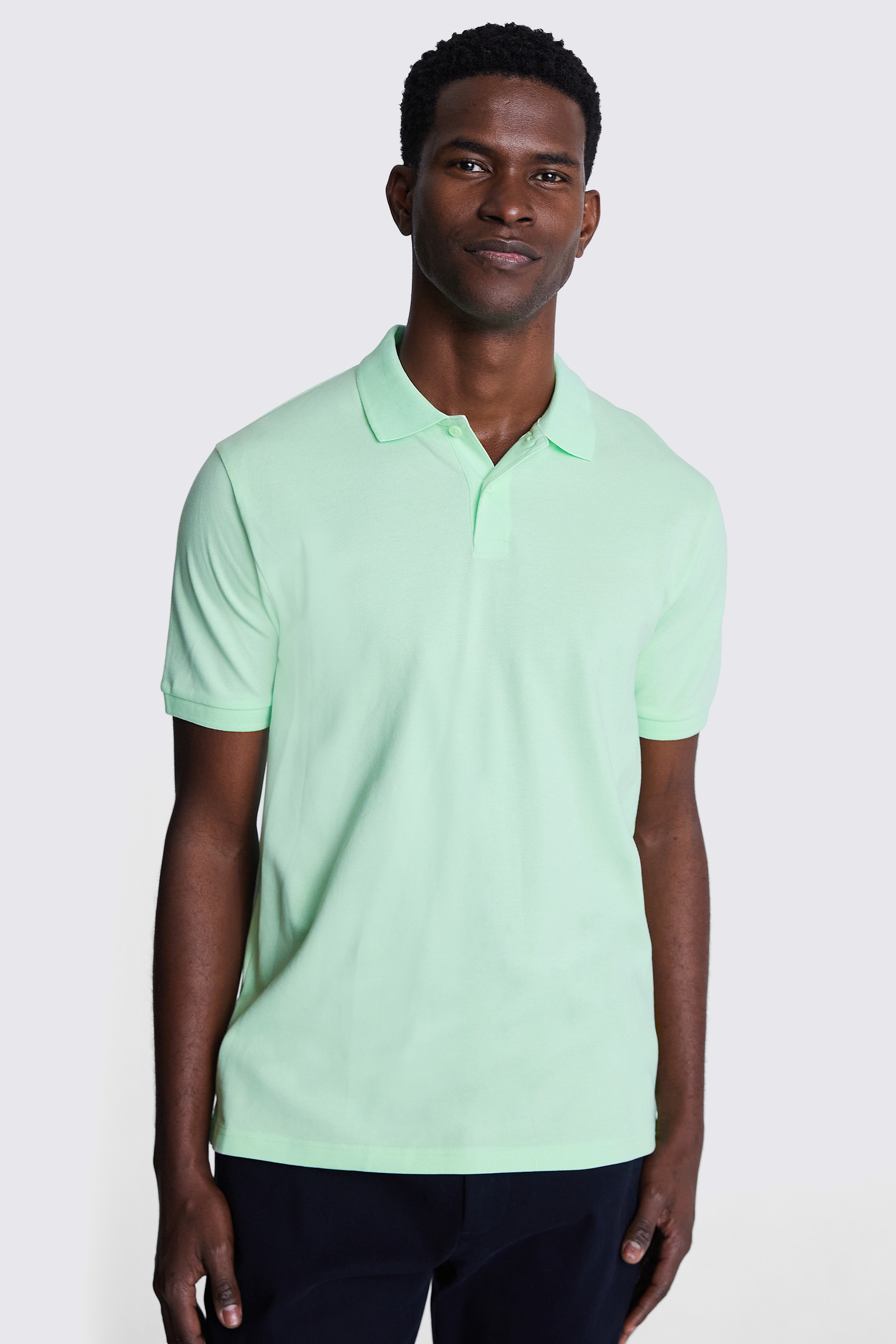 Apple Green Pique Polo Shirt | Buy Online at Moss