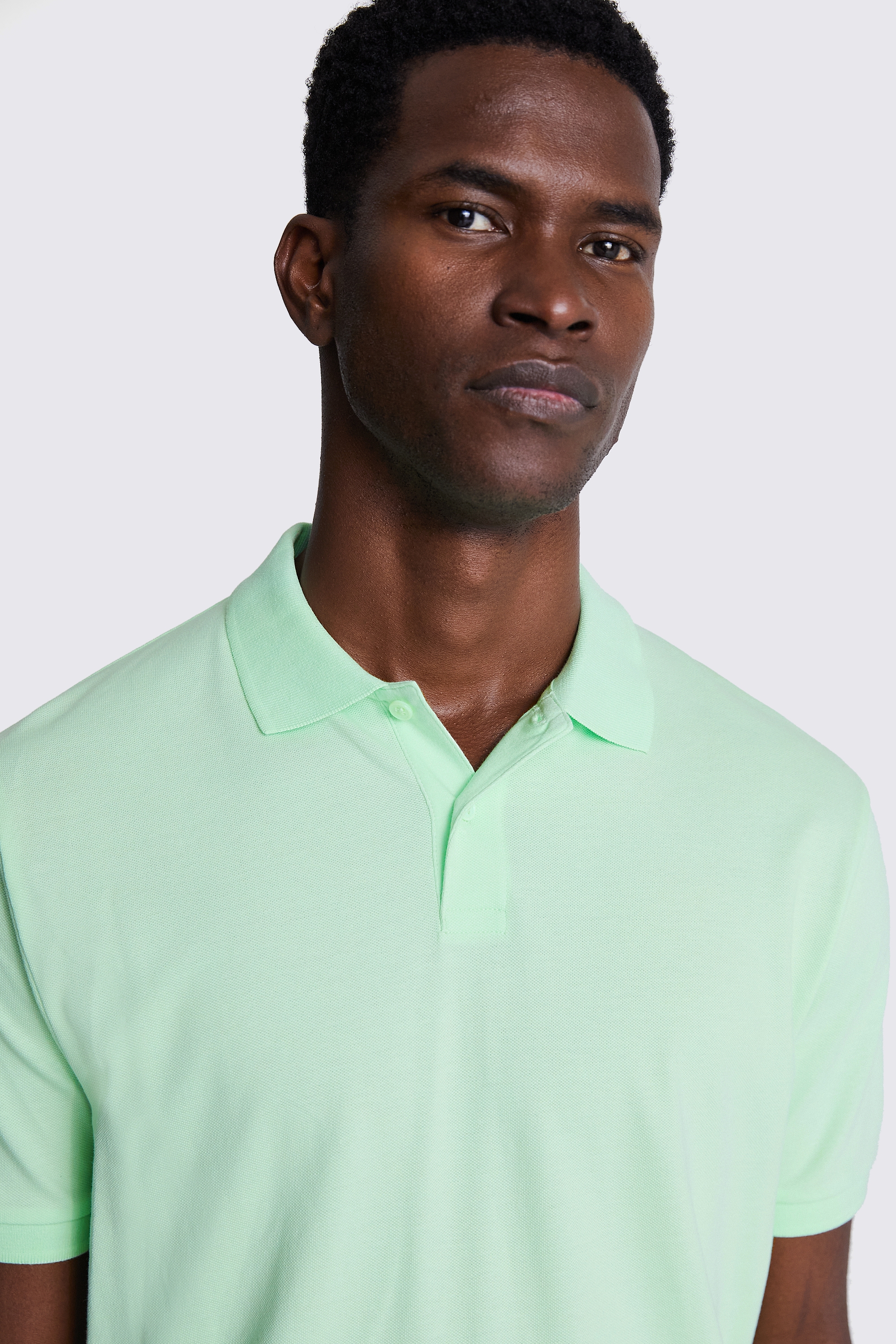Apple Green Pique Polo Shirt | Buy Online at Moss