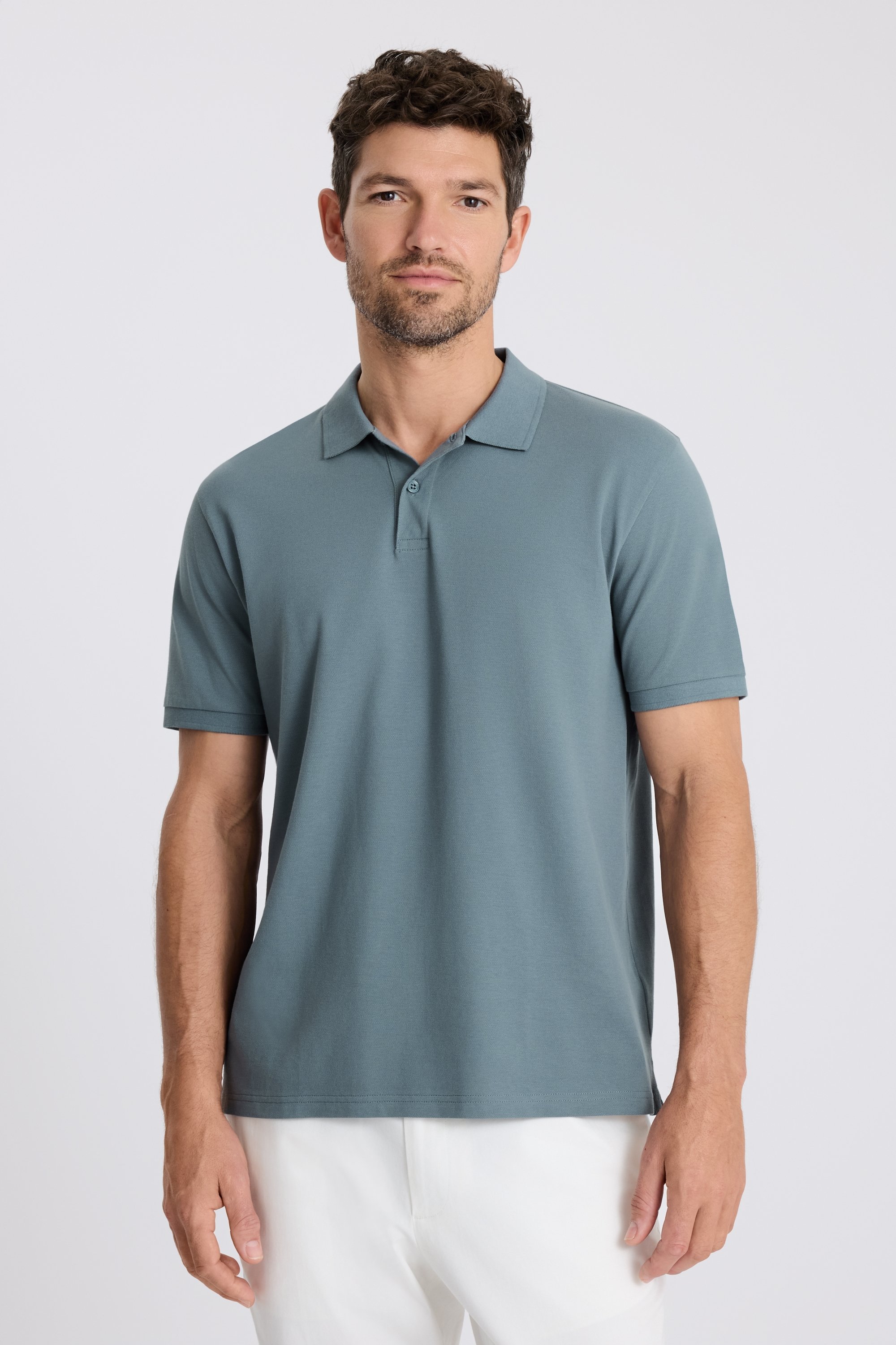 Teal Pique Polo Shirt