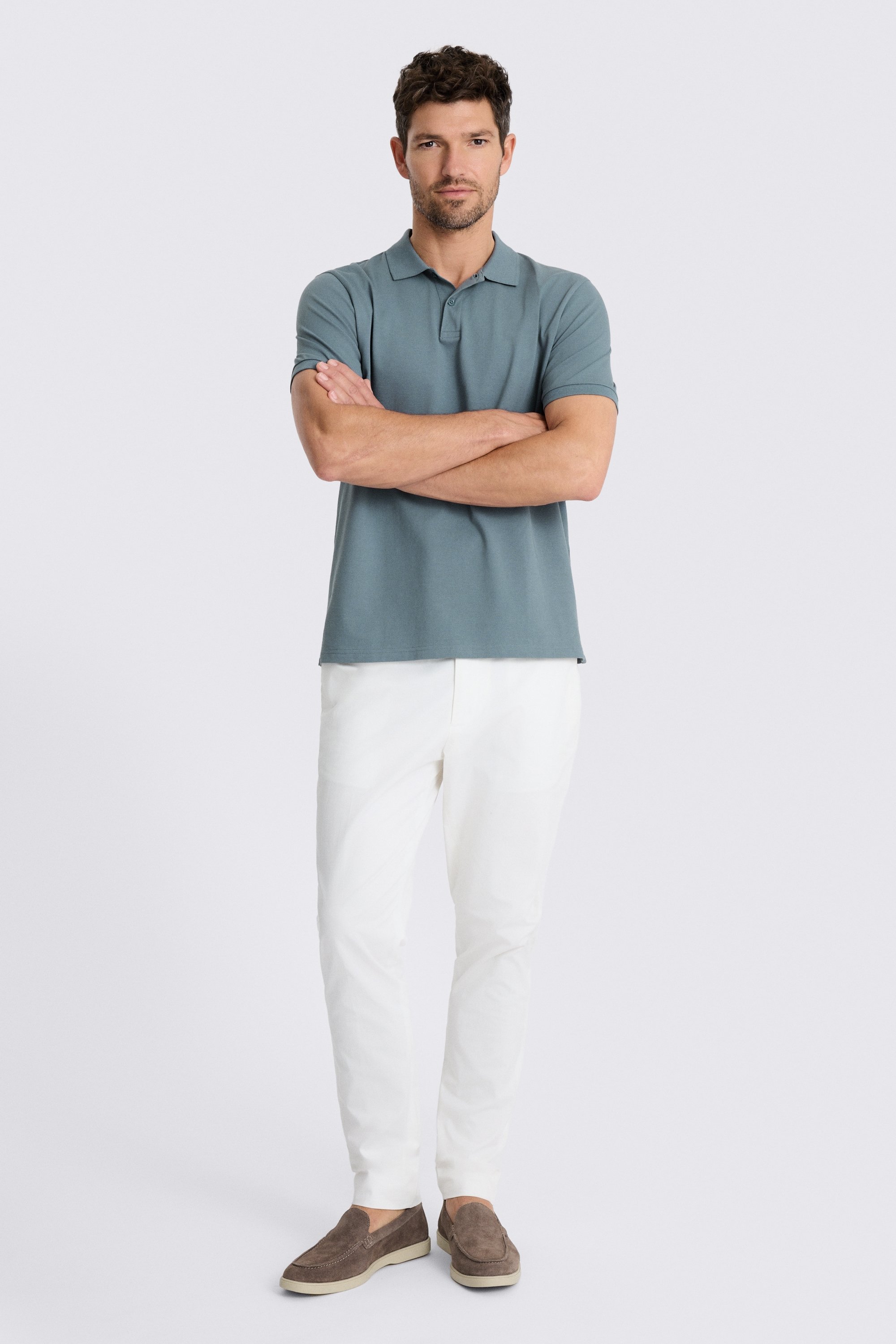 Teal Pique Polo Shirt