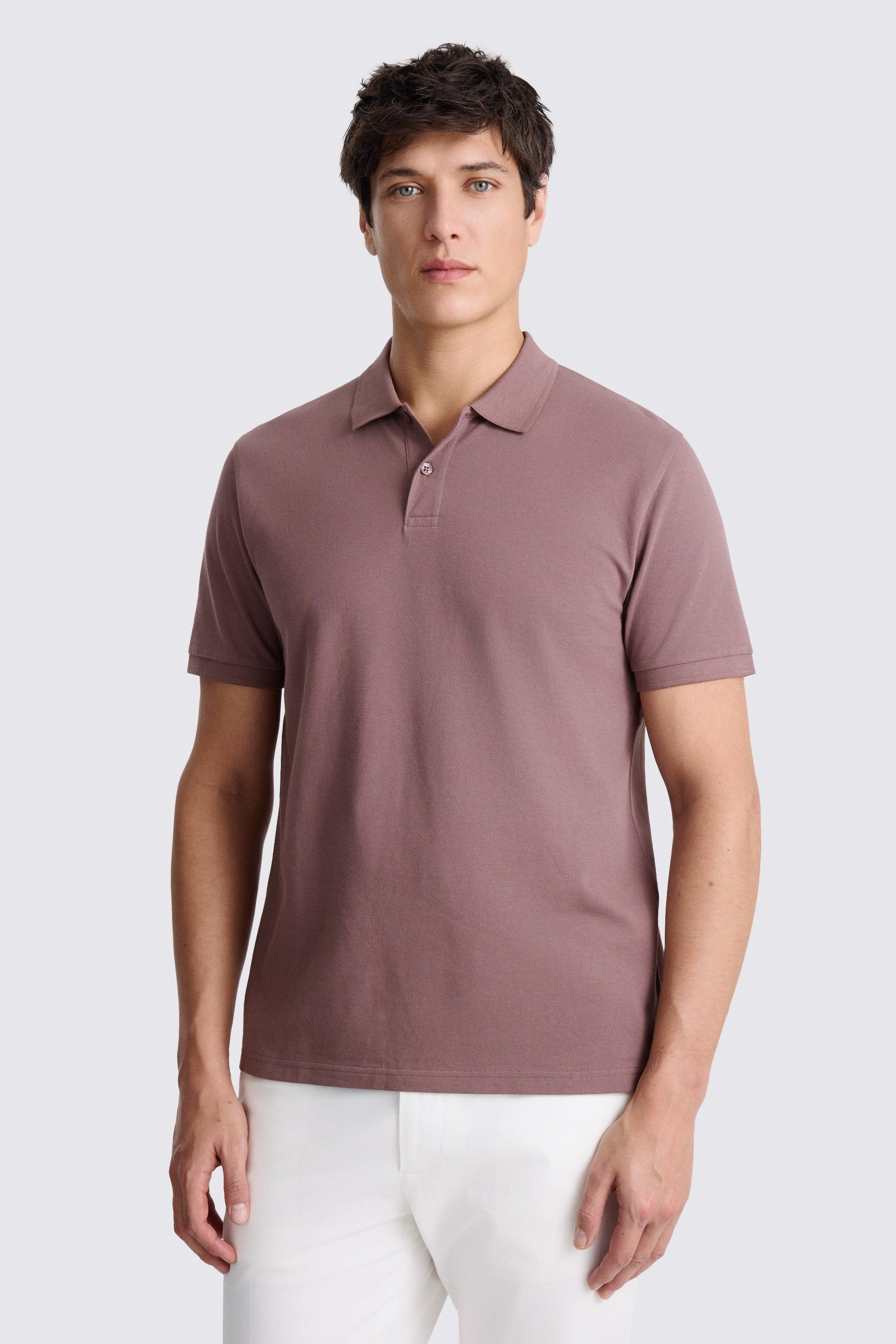 Mauve Pique Polo Shirt