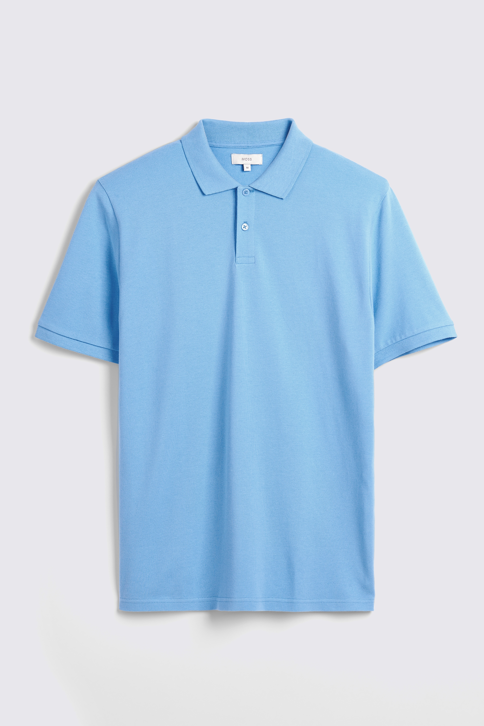 Blue Pique Polo Shirt | Buy Online at Moss