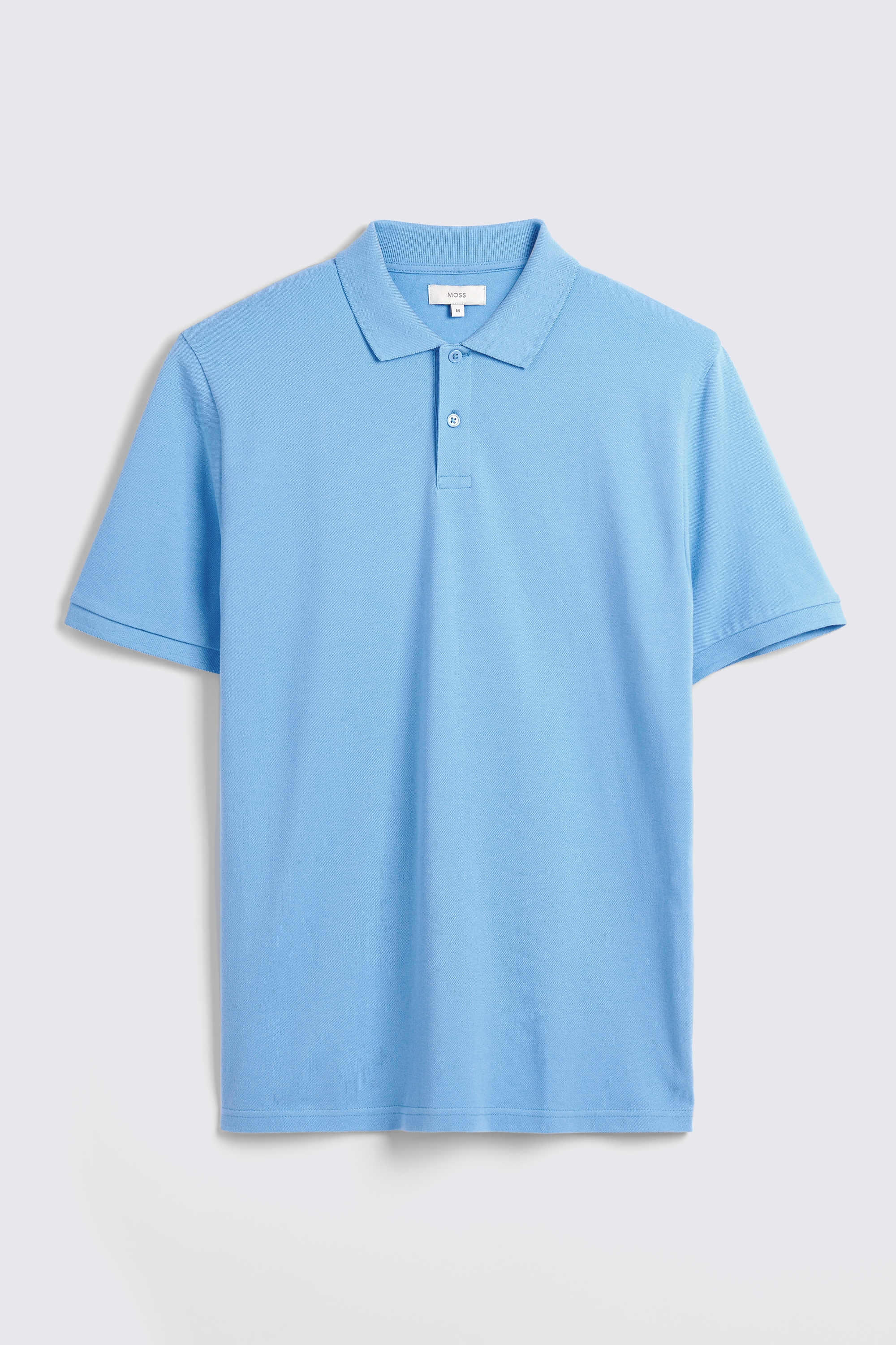 Blue Pique Polo Shirt