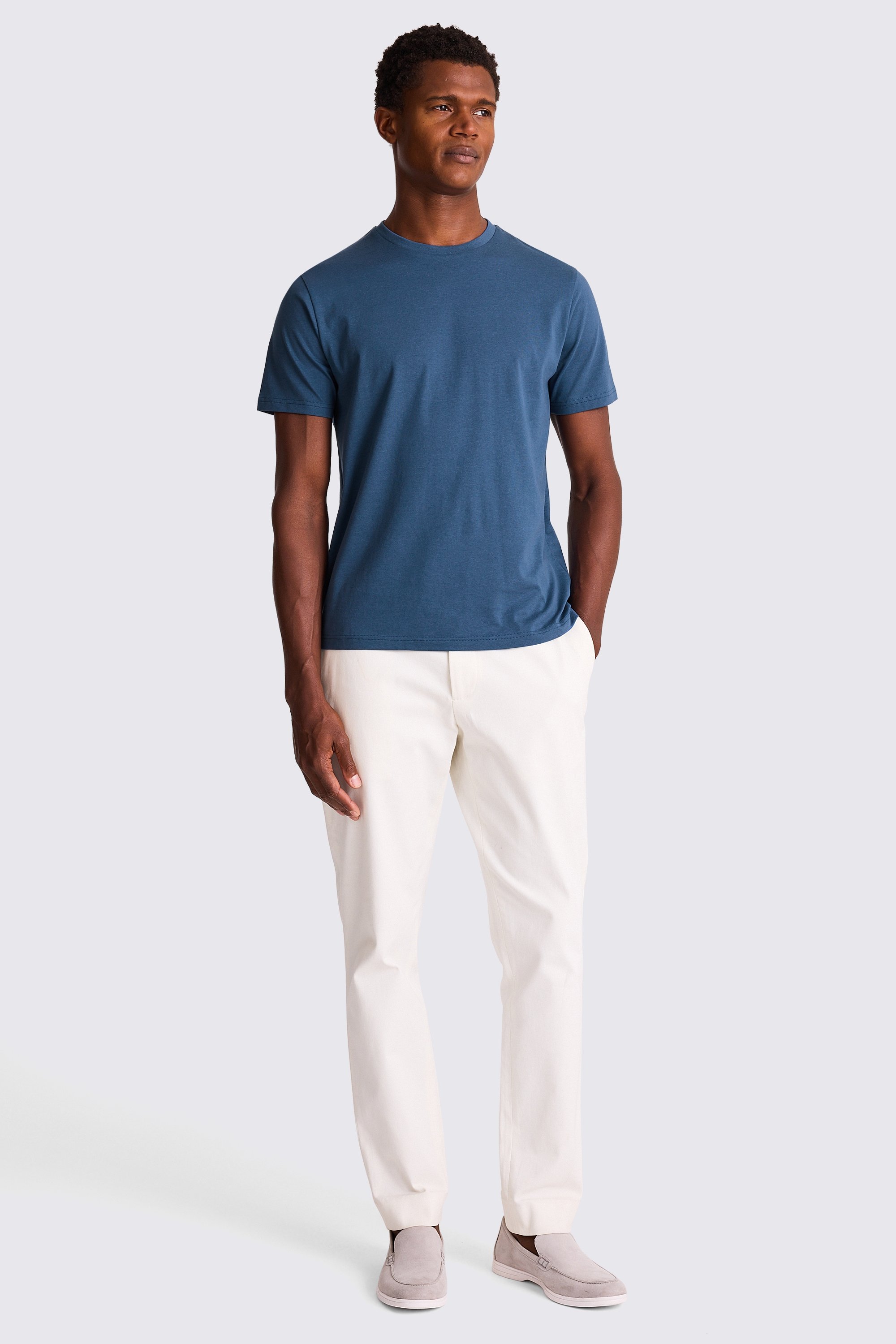 Mid Blue Crew-Neck T-Shirt