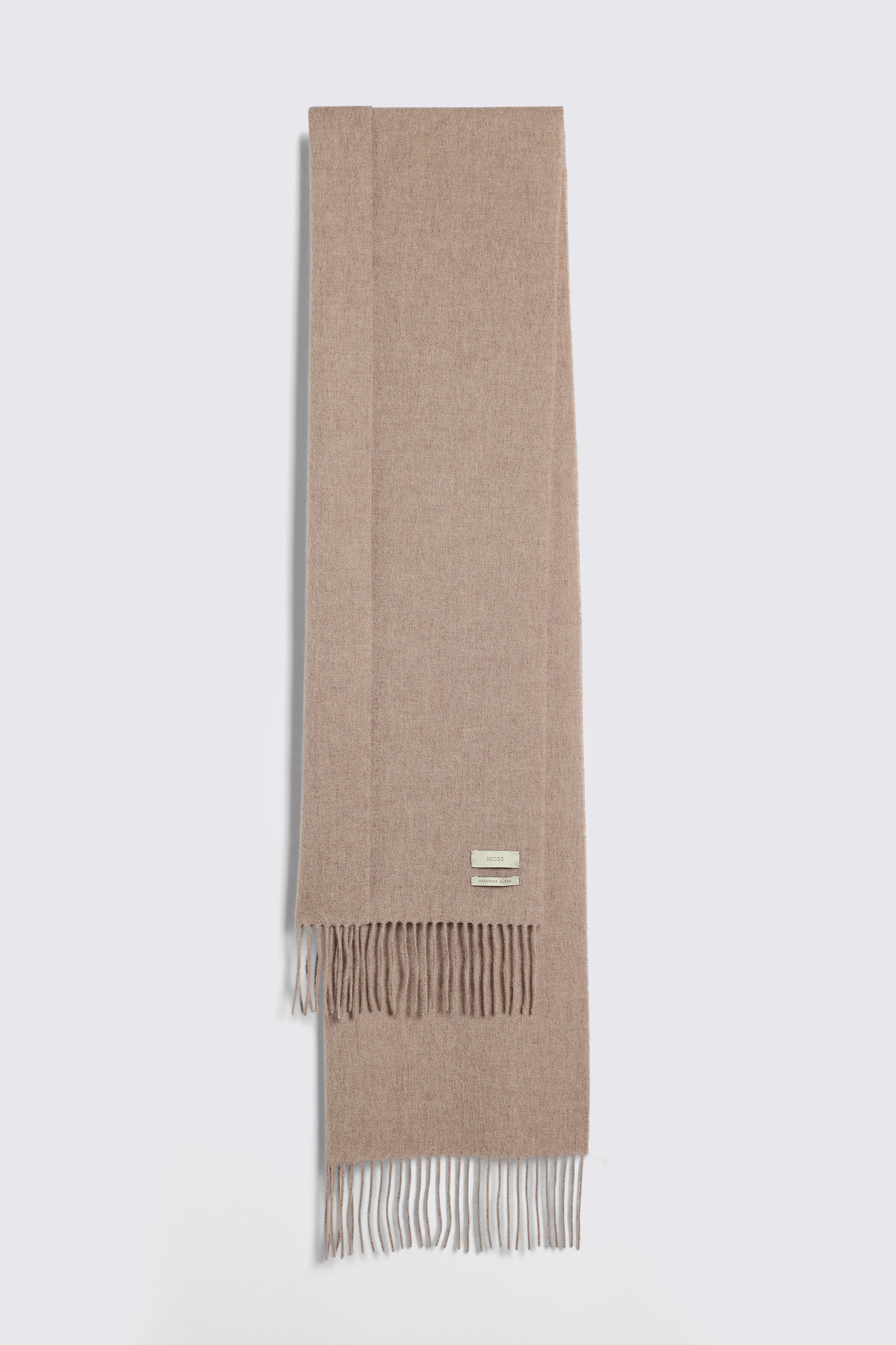 Taupe Melange Cashmere Blend Scarf
