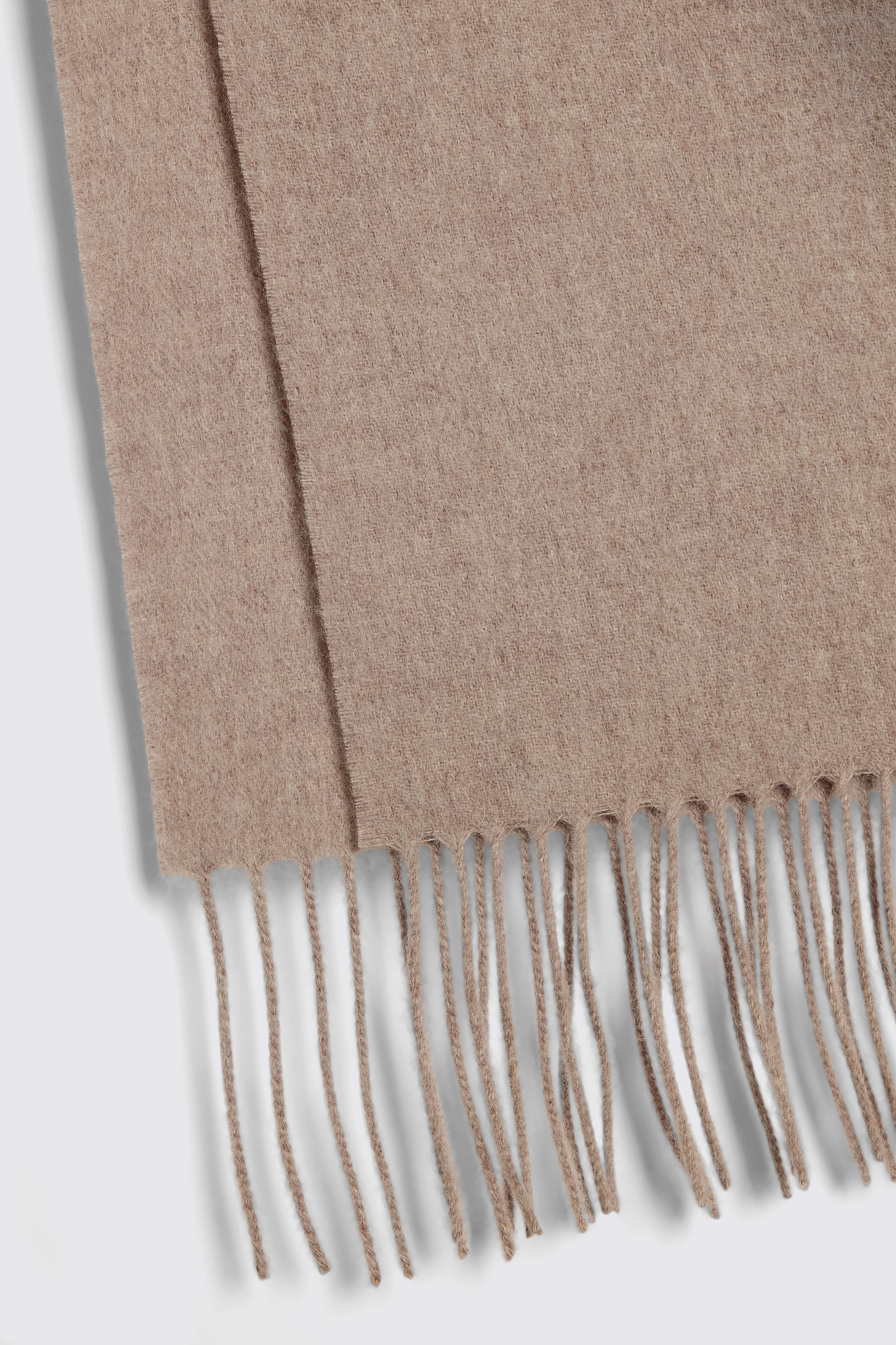 Taupe Melange Cashmere Blend Scarf