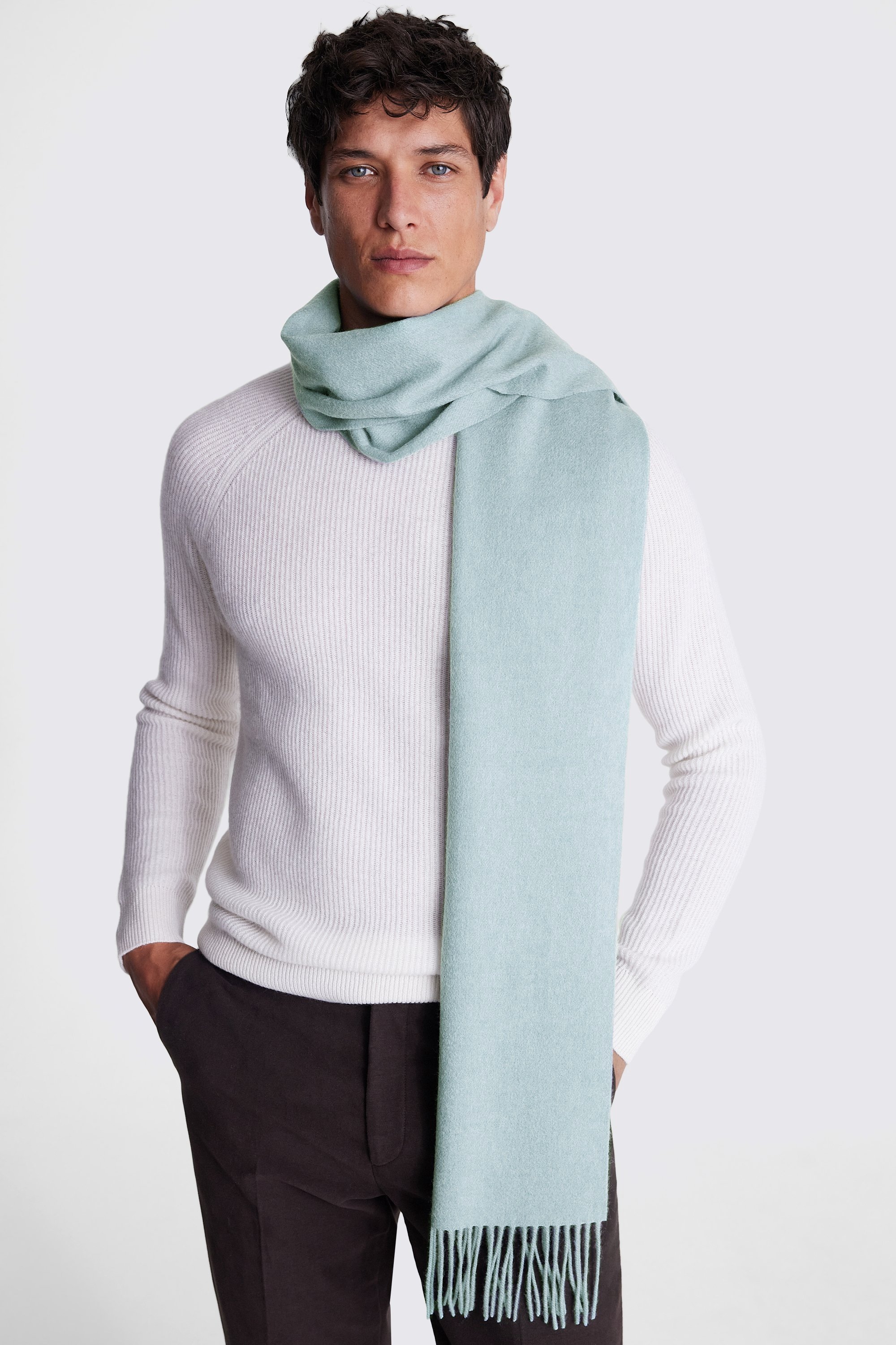 Airforce Blue Cashmere Blend Scarf