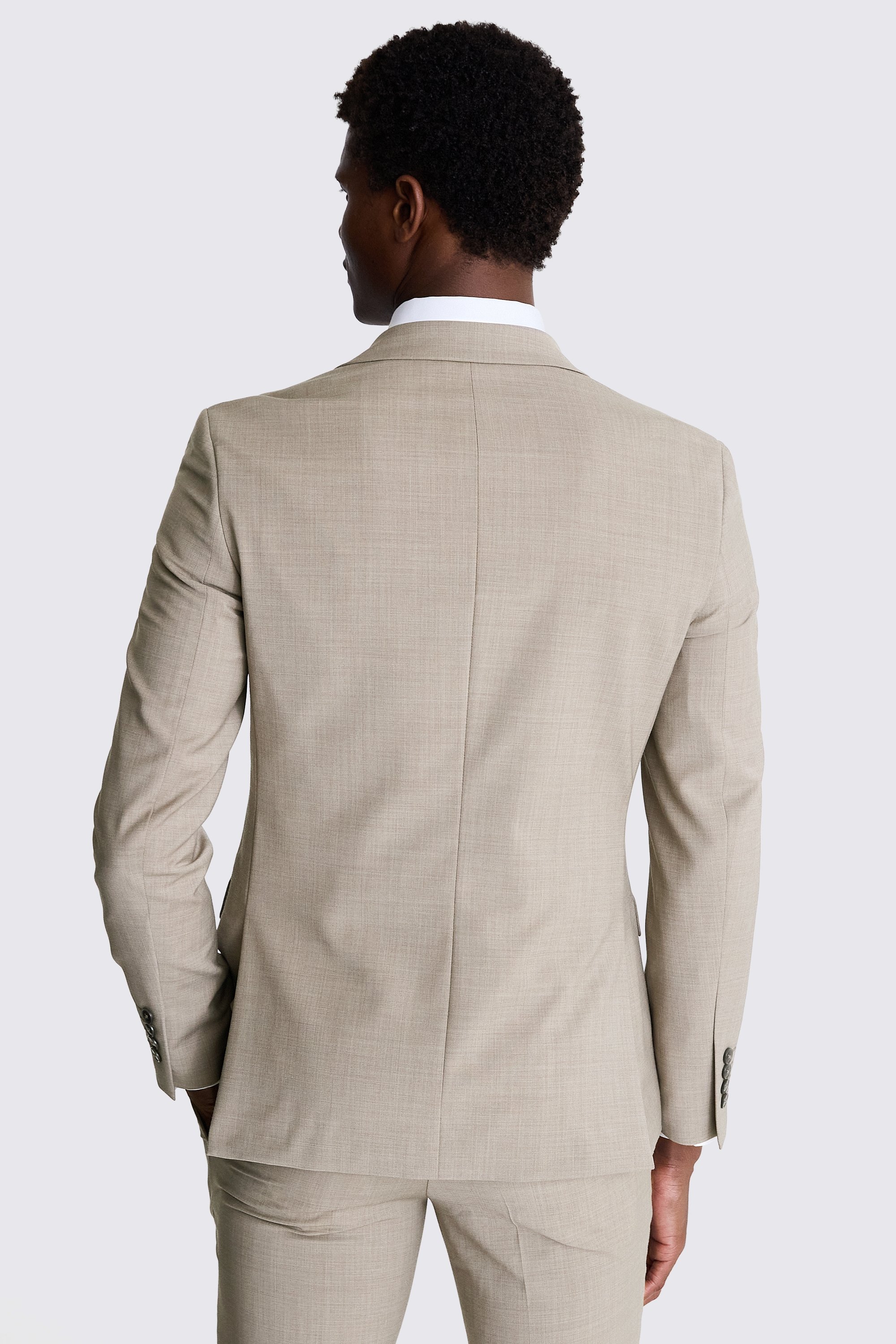 DKNY Slim Fit Taupe Performance Suit
