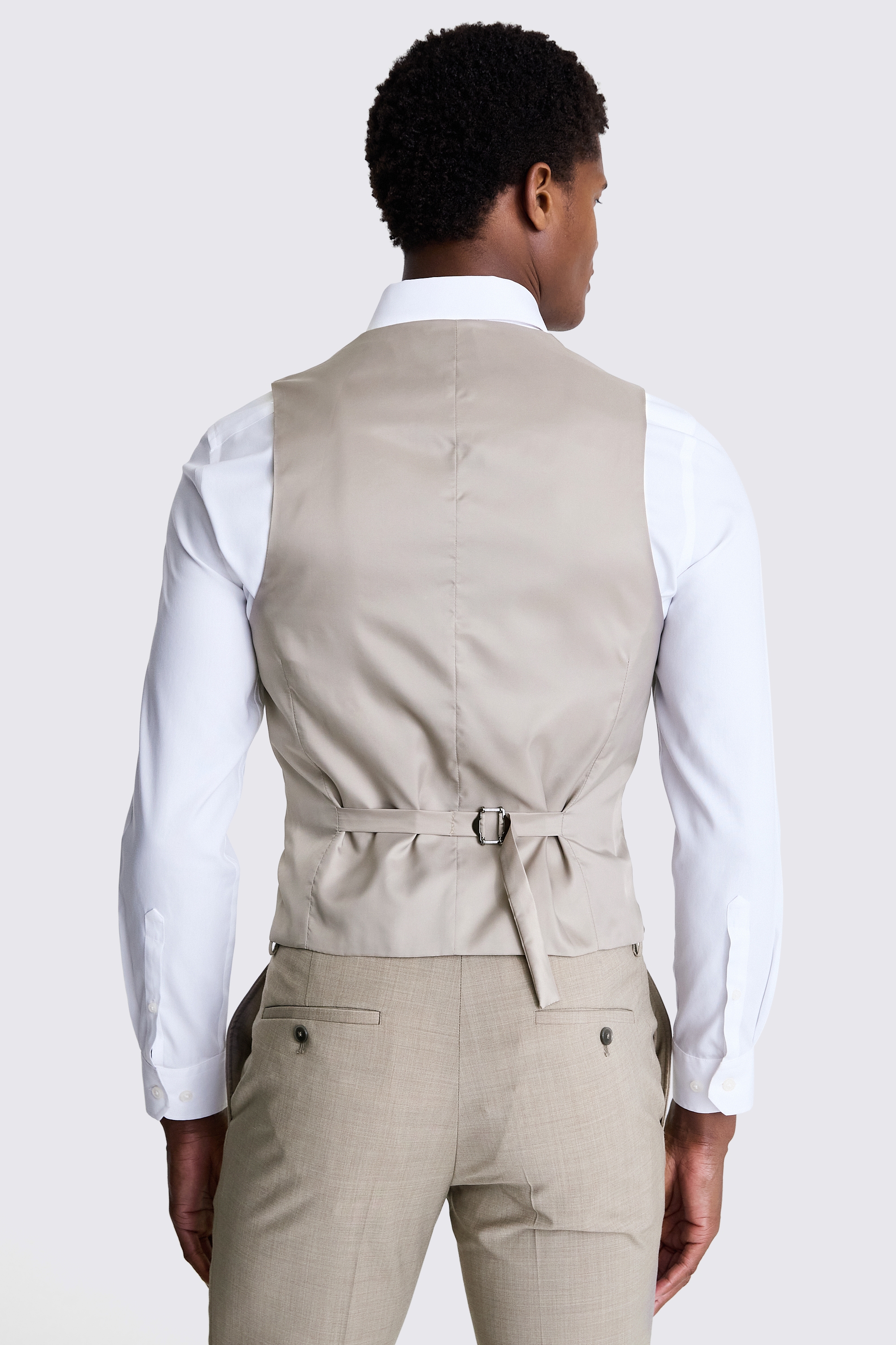 DKNY Slim Fit Taupe Vest