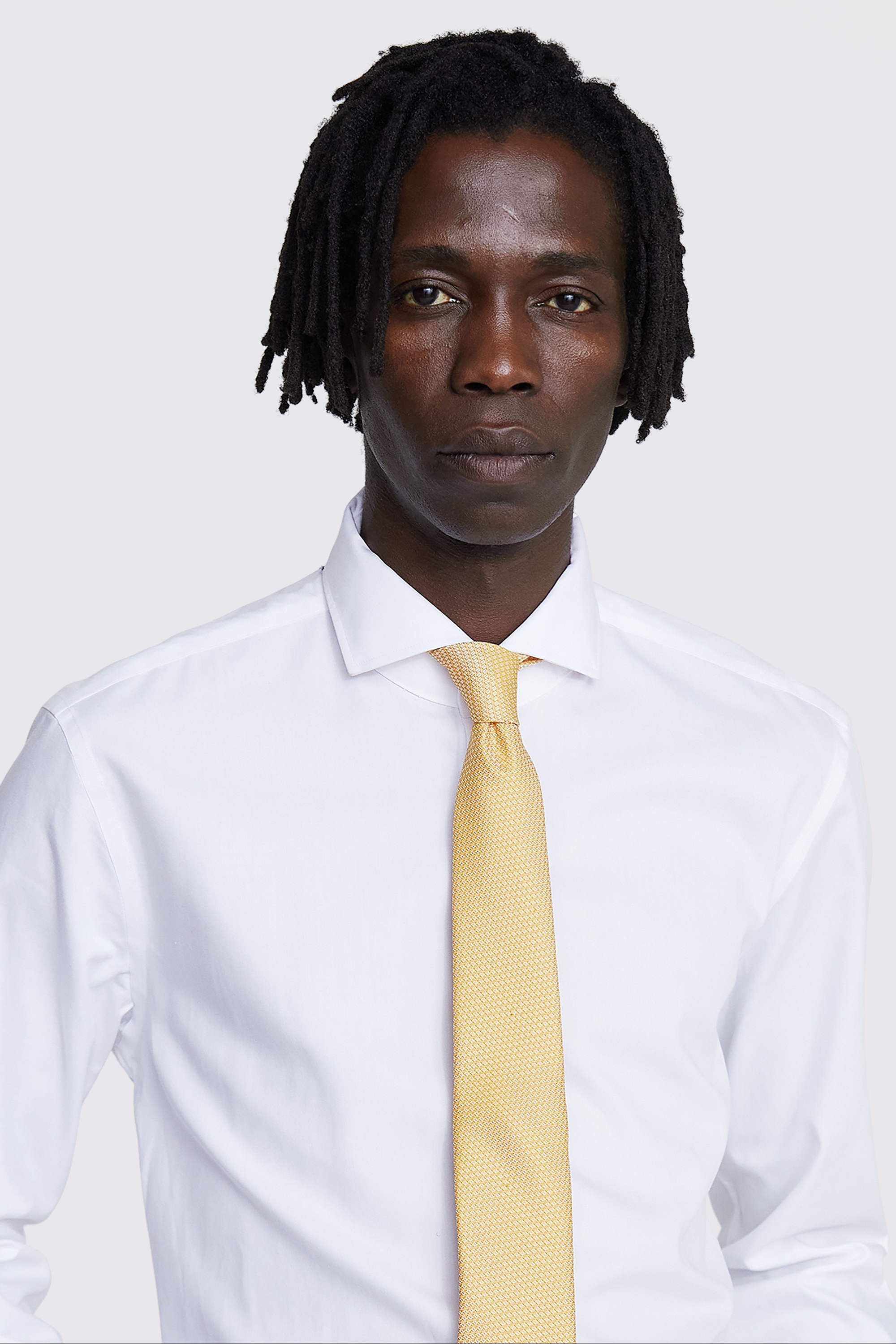 Ochre Textured Tie | Buy Online at Moss