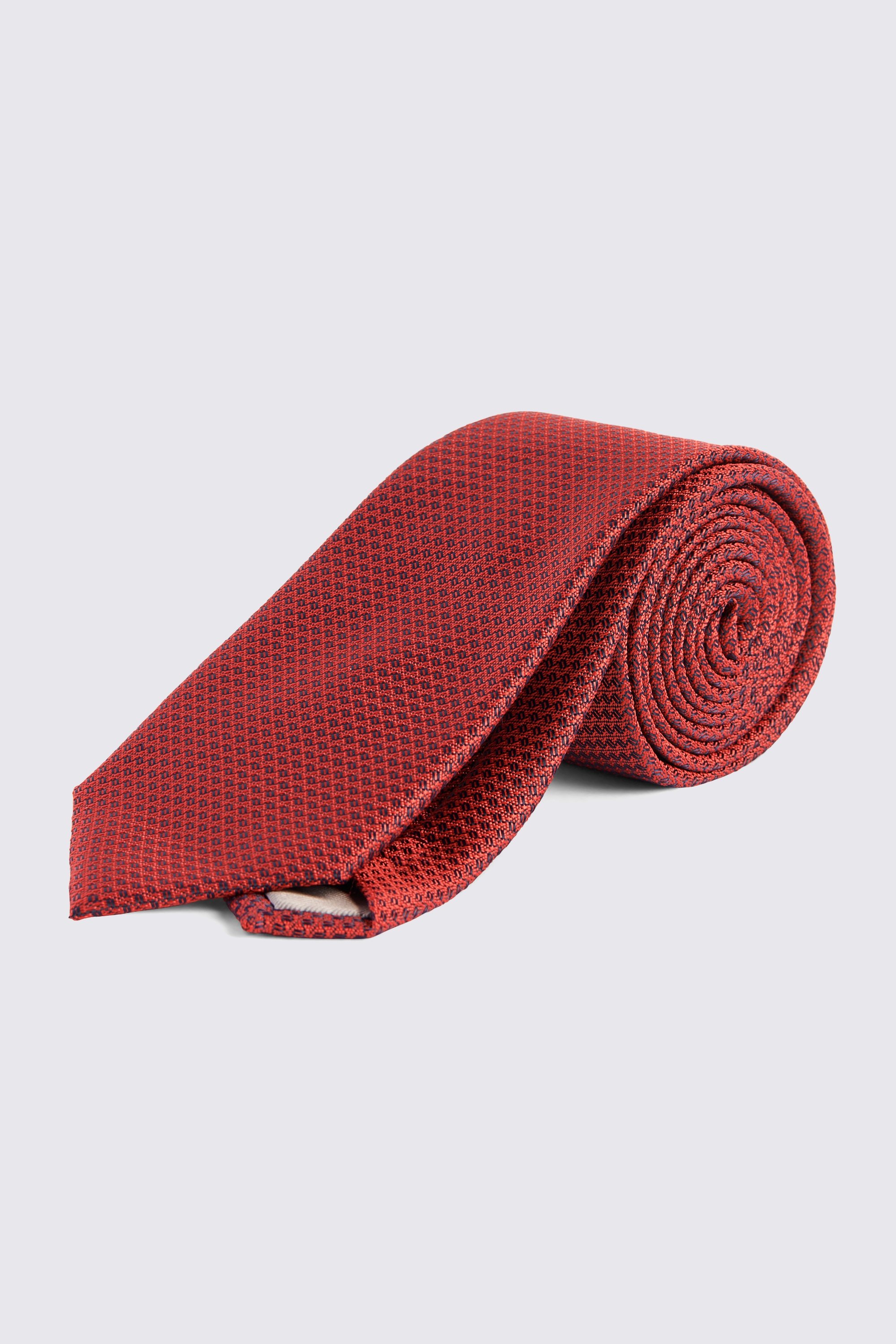 Red Textured Tie