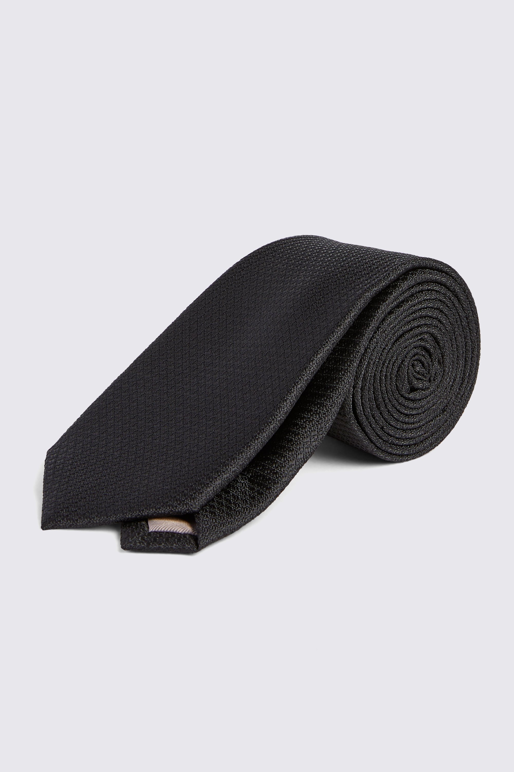 Black Textured Tie