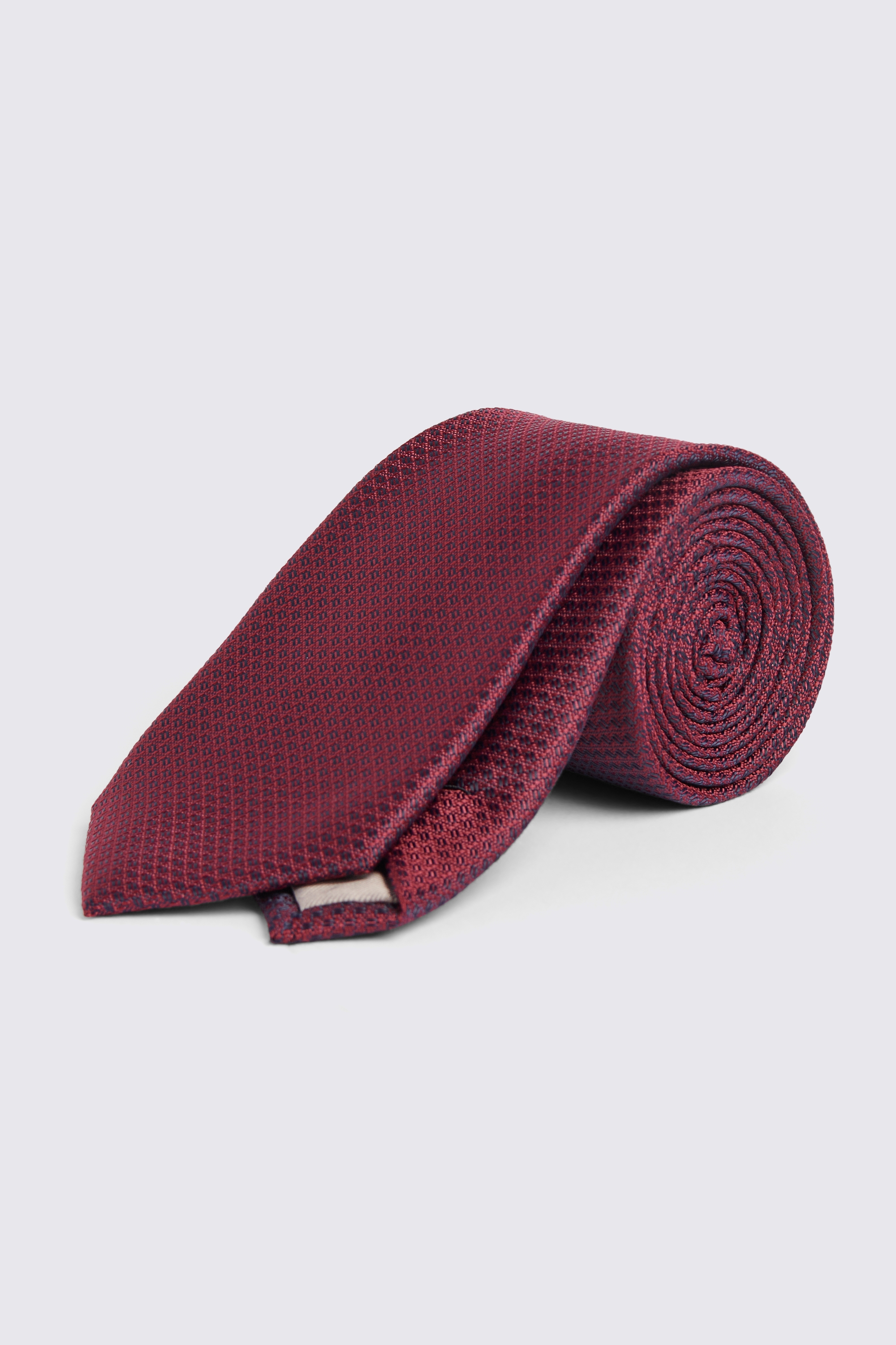 Berry Textured Tie | Buy Online at Moss