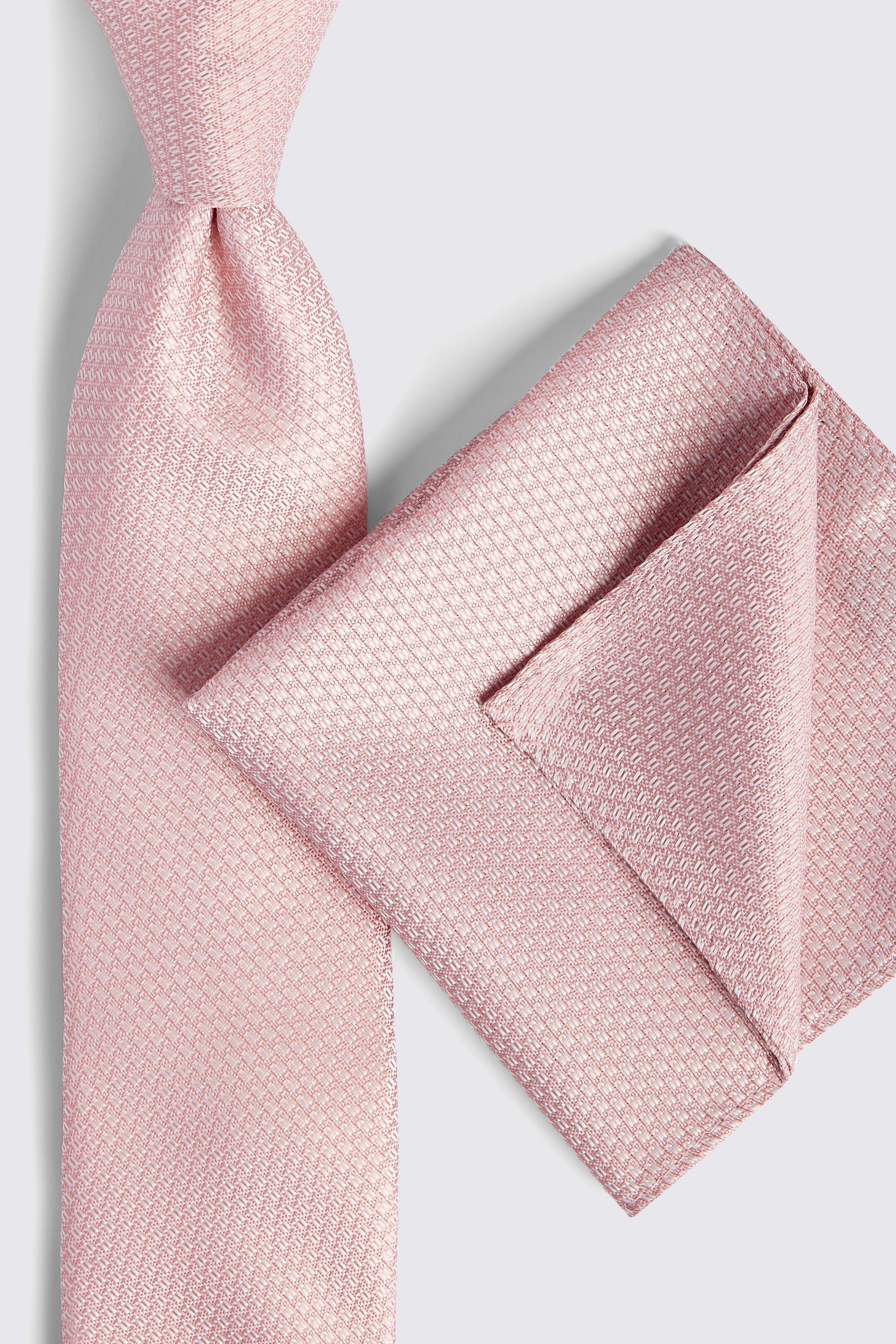 Dusty Pink Textured Pocket Square