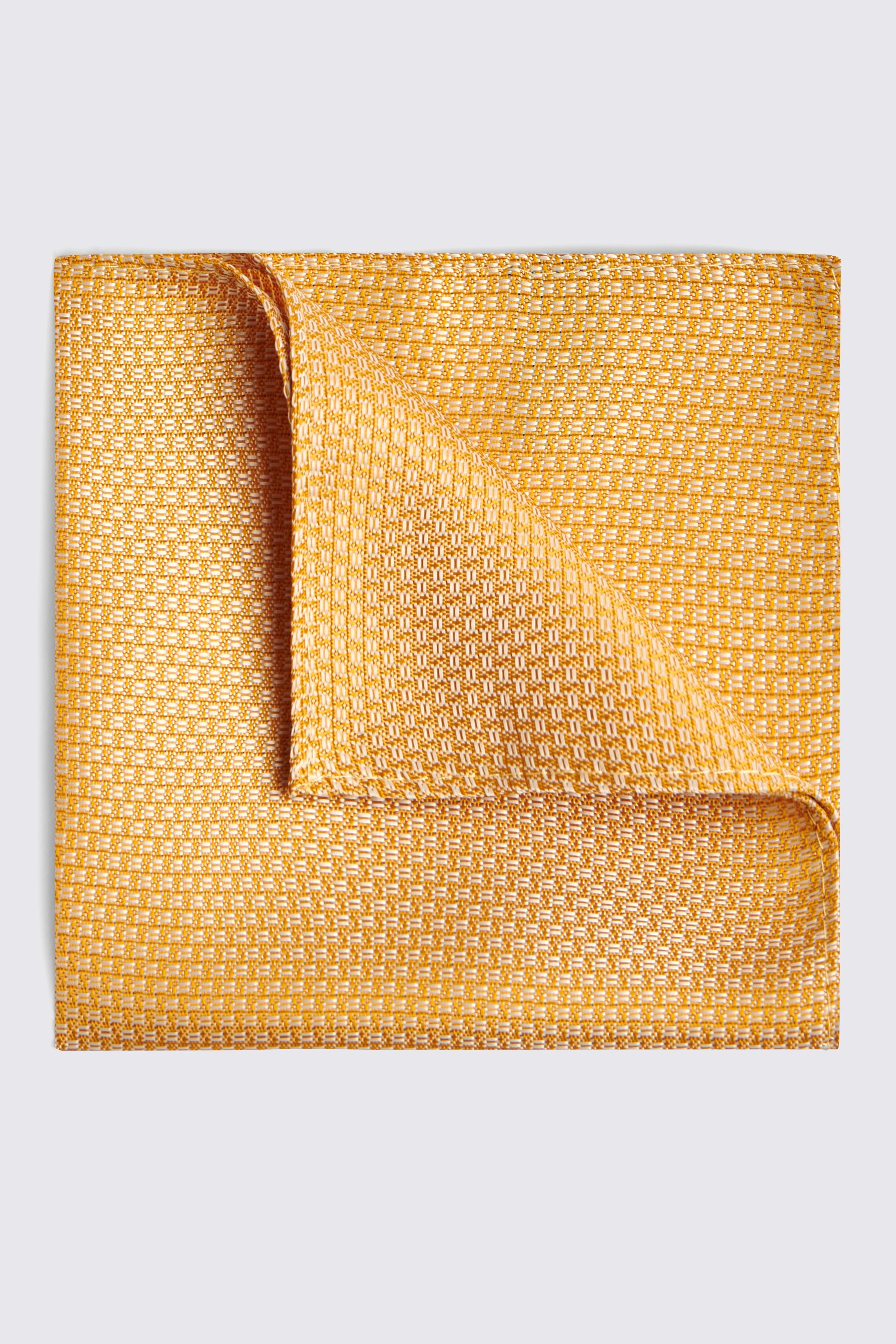 Ochre Textured Pocket Square