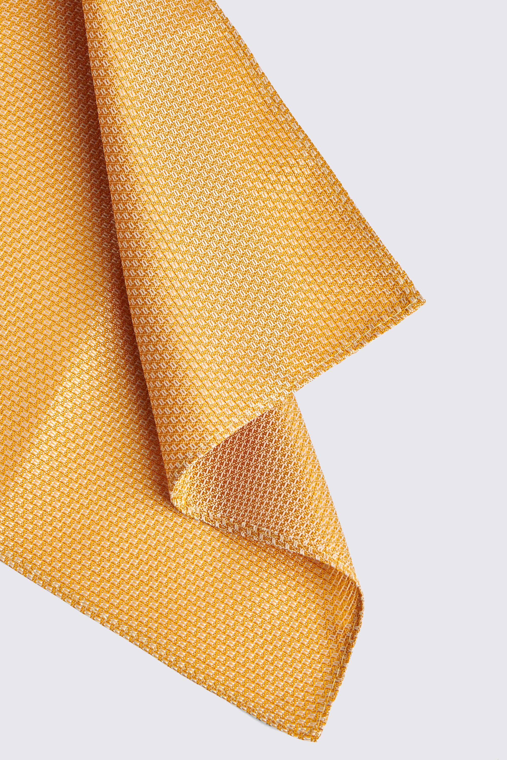 Ochre Textured Pocket Square