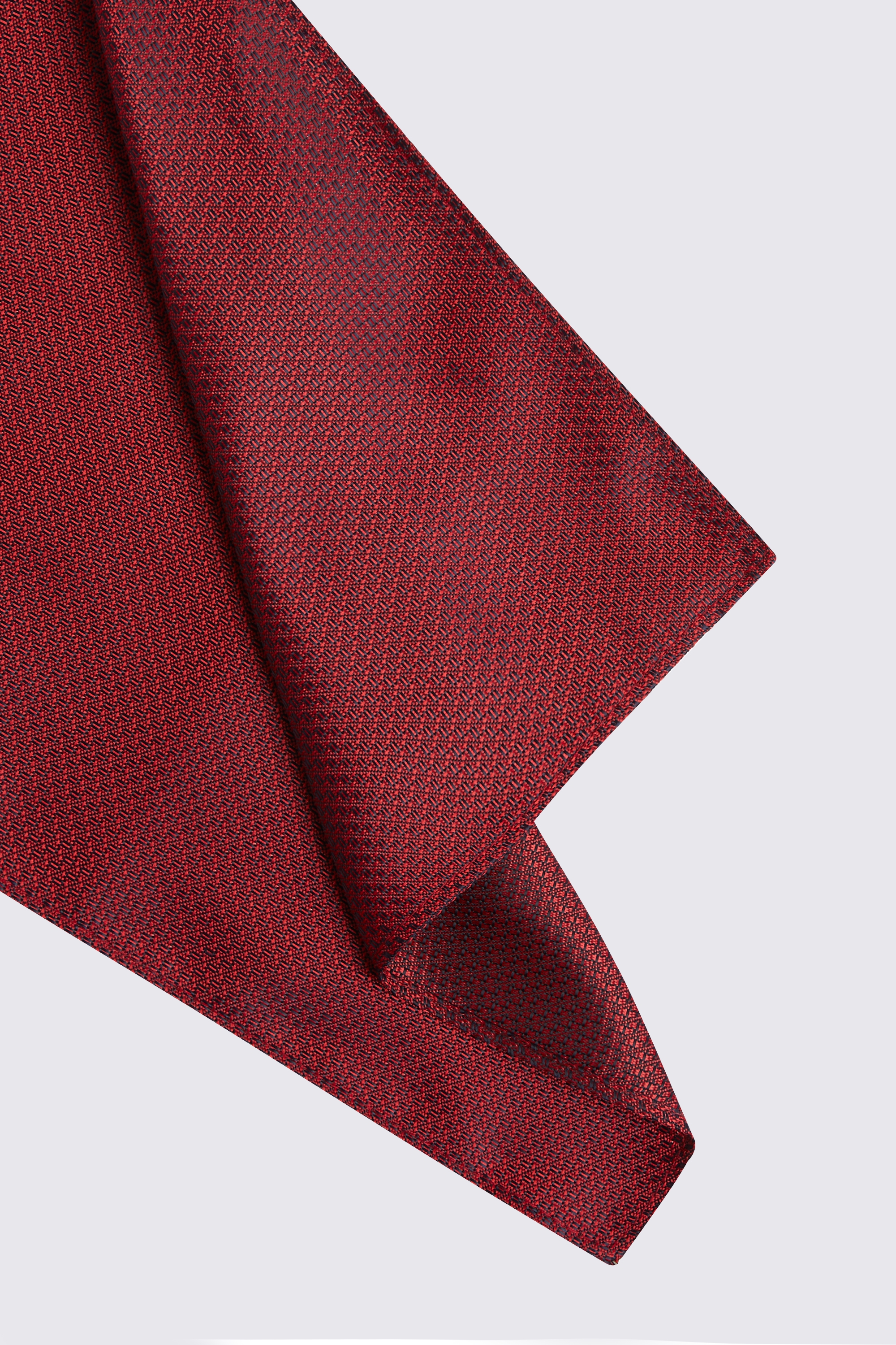 Red Textured Pocket Square | Buy Online at Moss