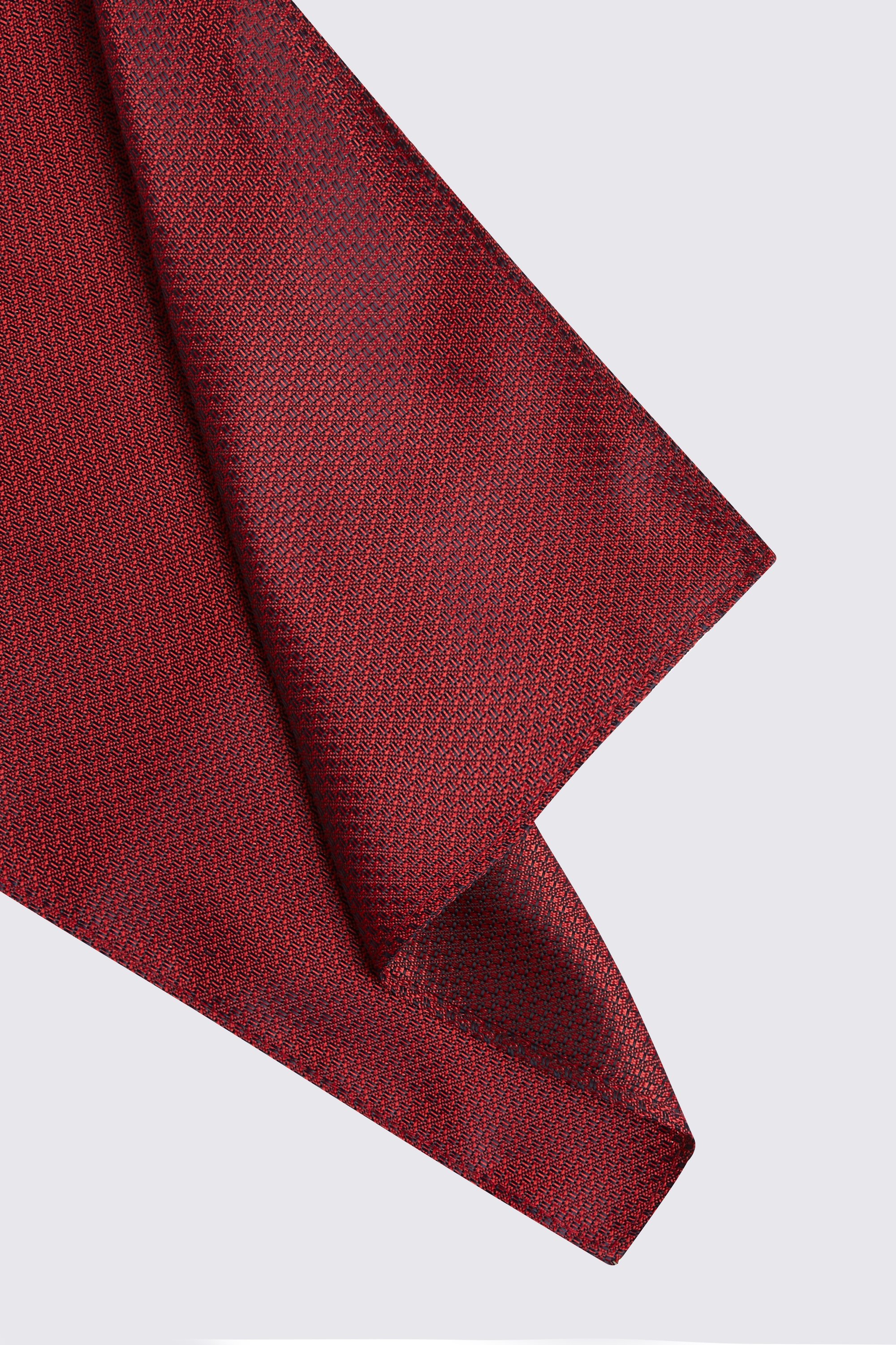 Red Textured Pocket Square