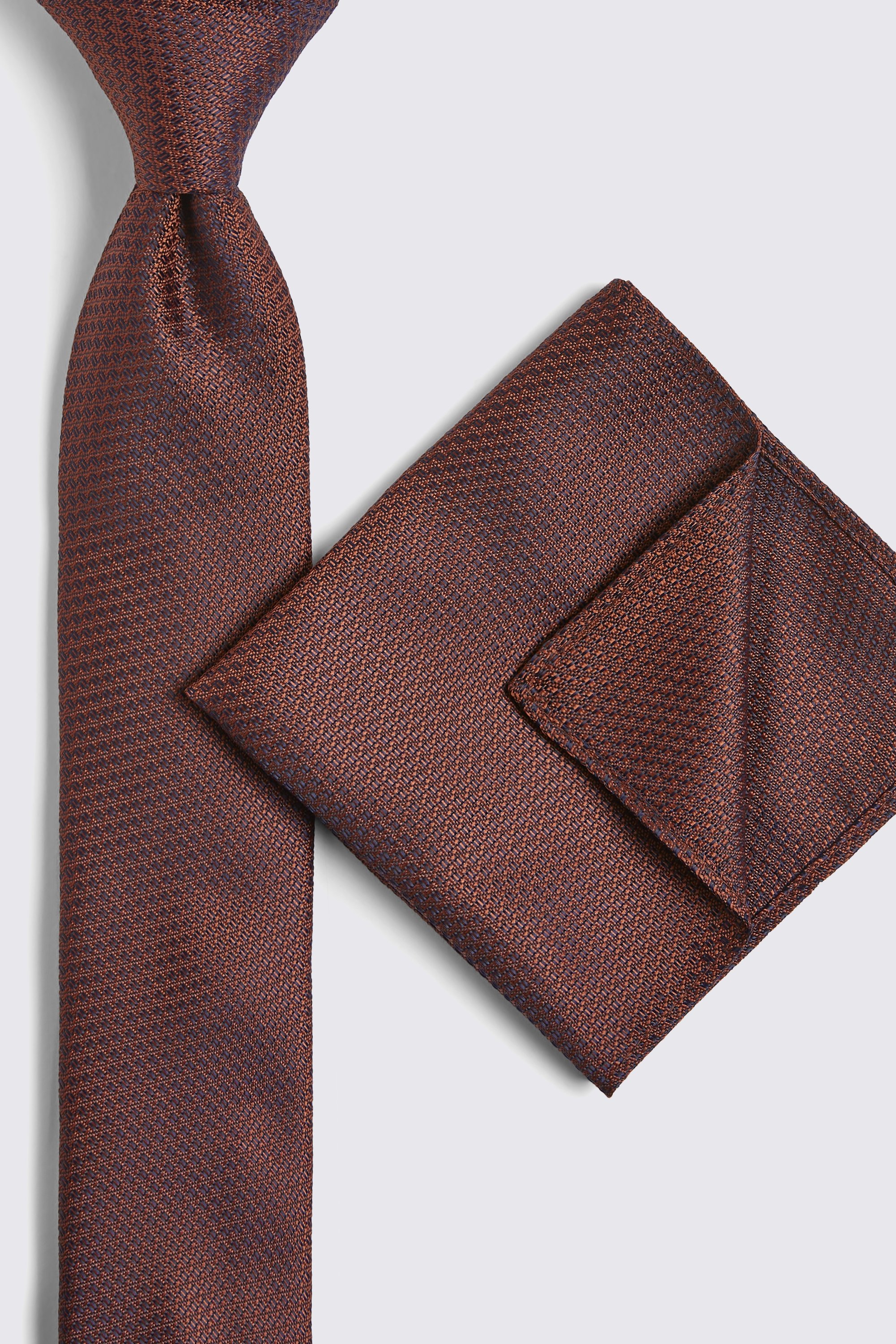 Rust Textured Pocket Square