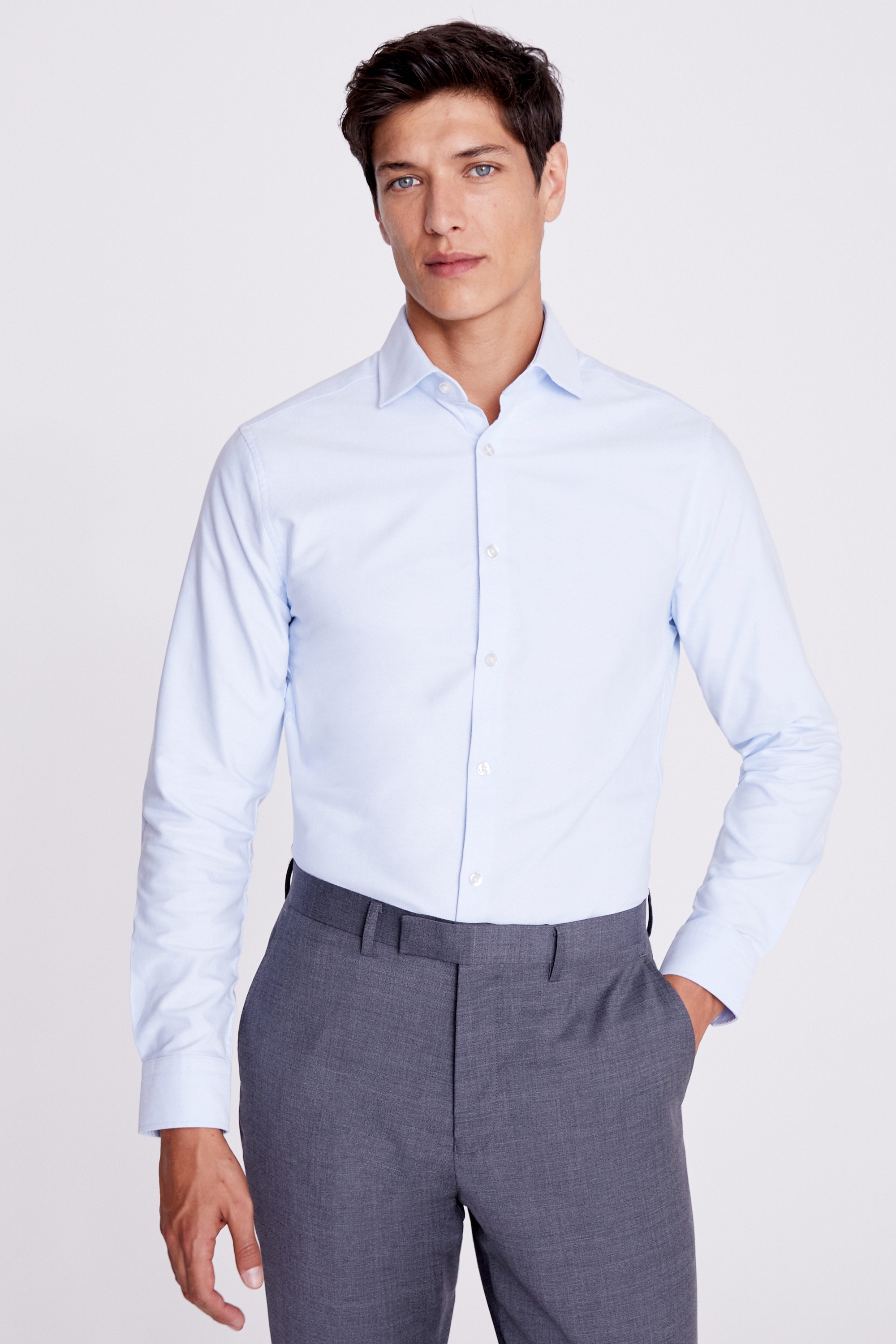 Slim Fit Sky Oxford Shirt