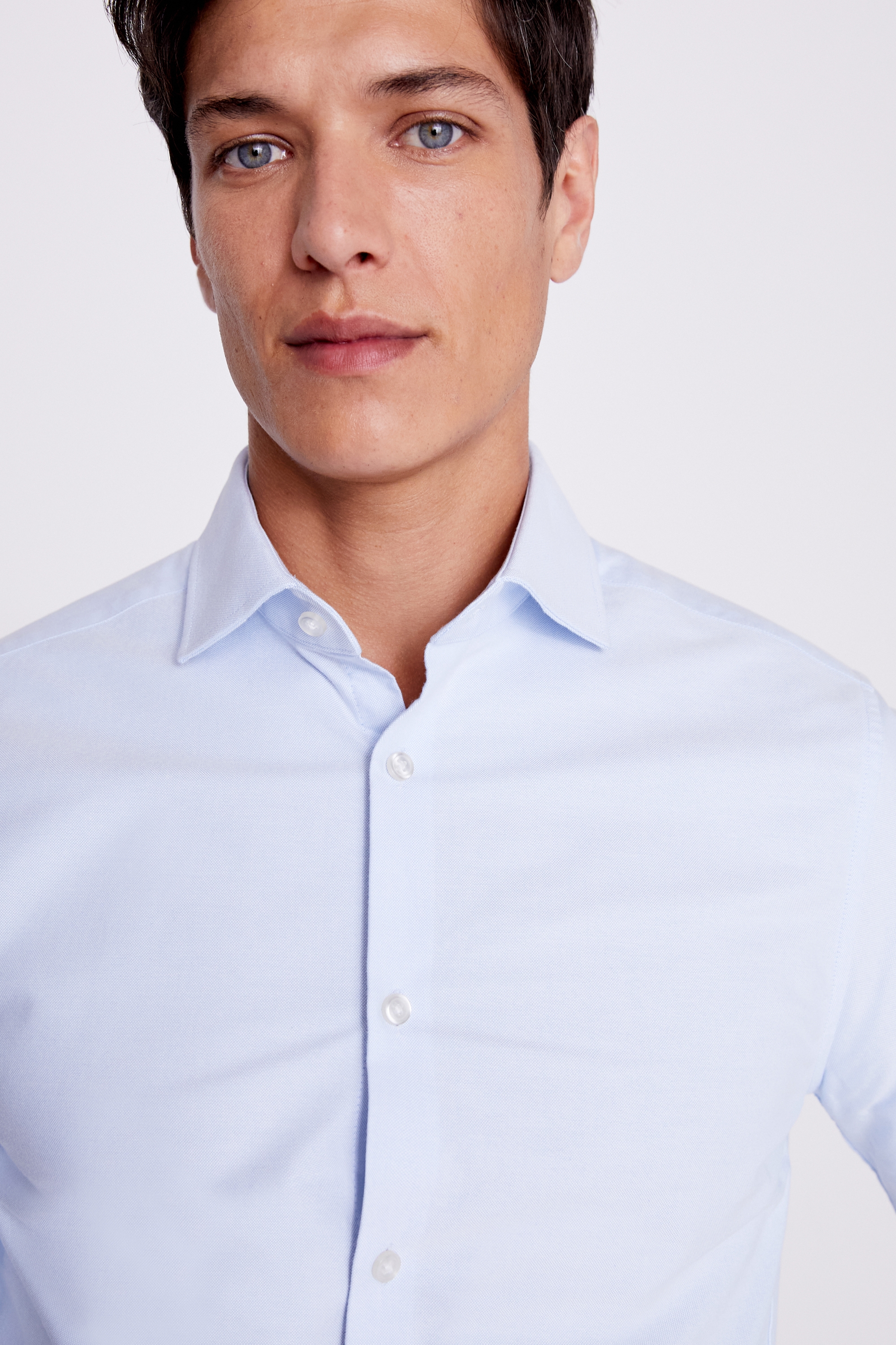 Slim Fit Sky Oxford Shirt | Buy Online at Moss