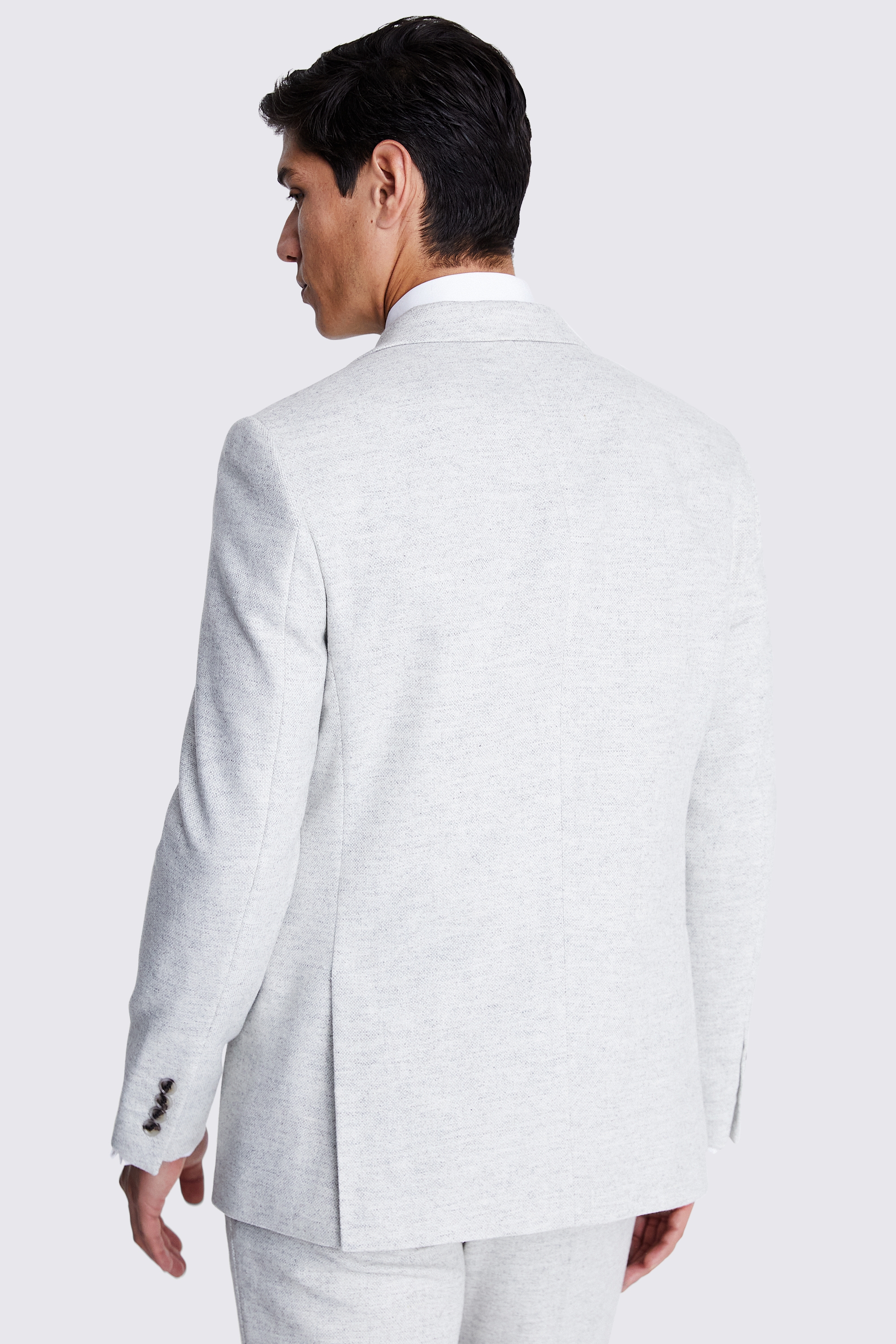 Tailored Fit Light Grey Donegal Jacket
