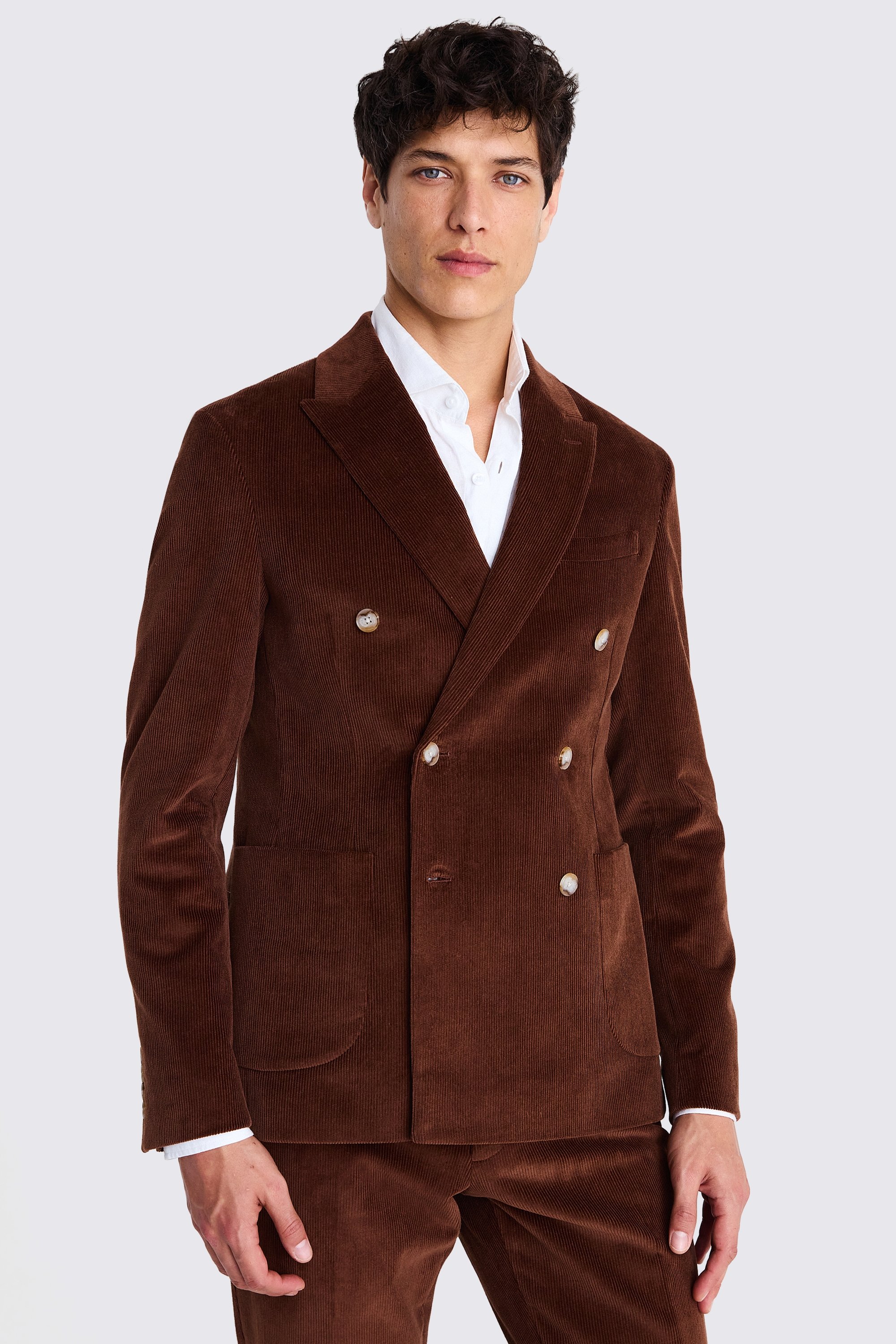 Slim Fit Copper Corduroy Jacket