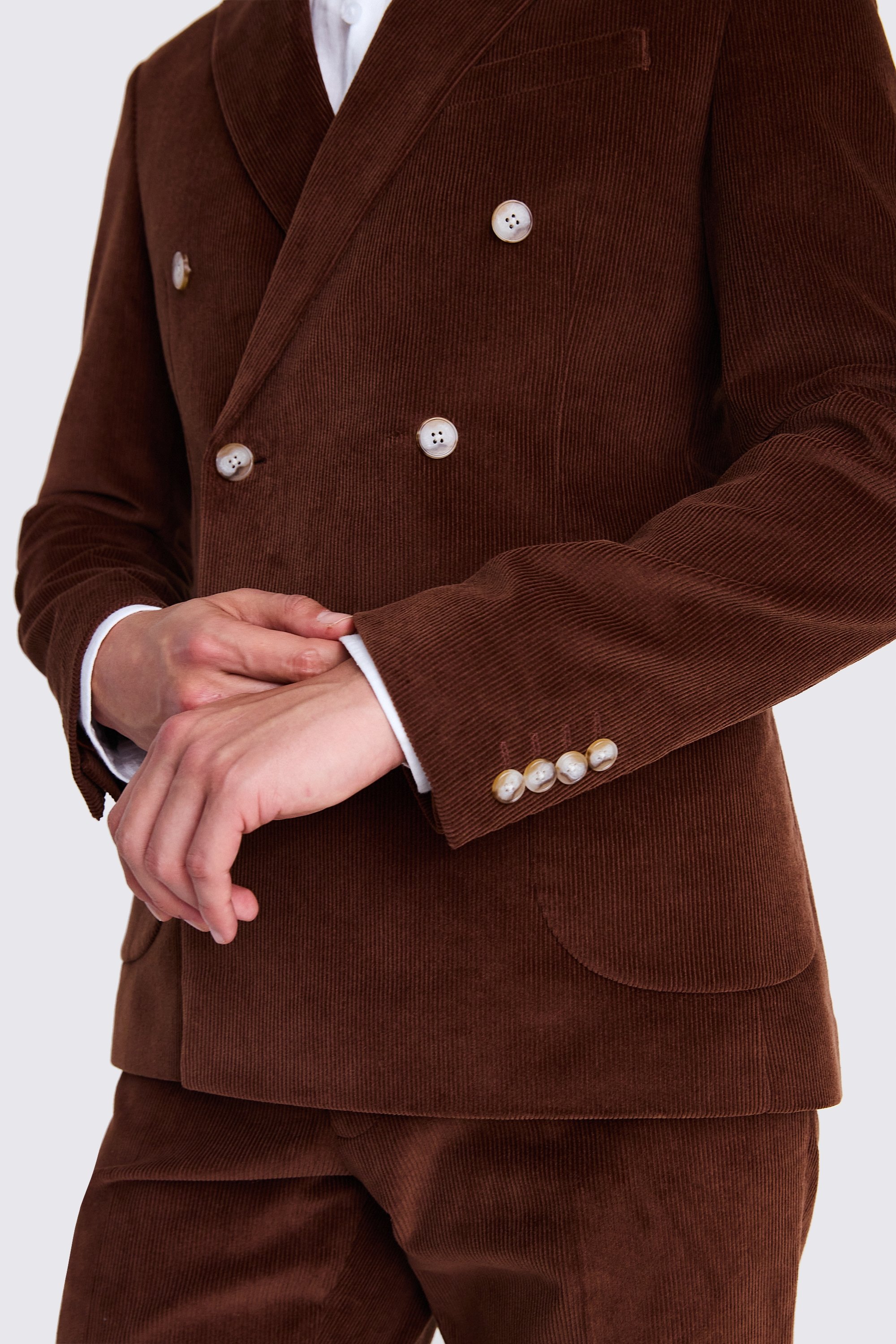 Slim Fit Copper Corduroy Jacket