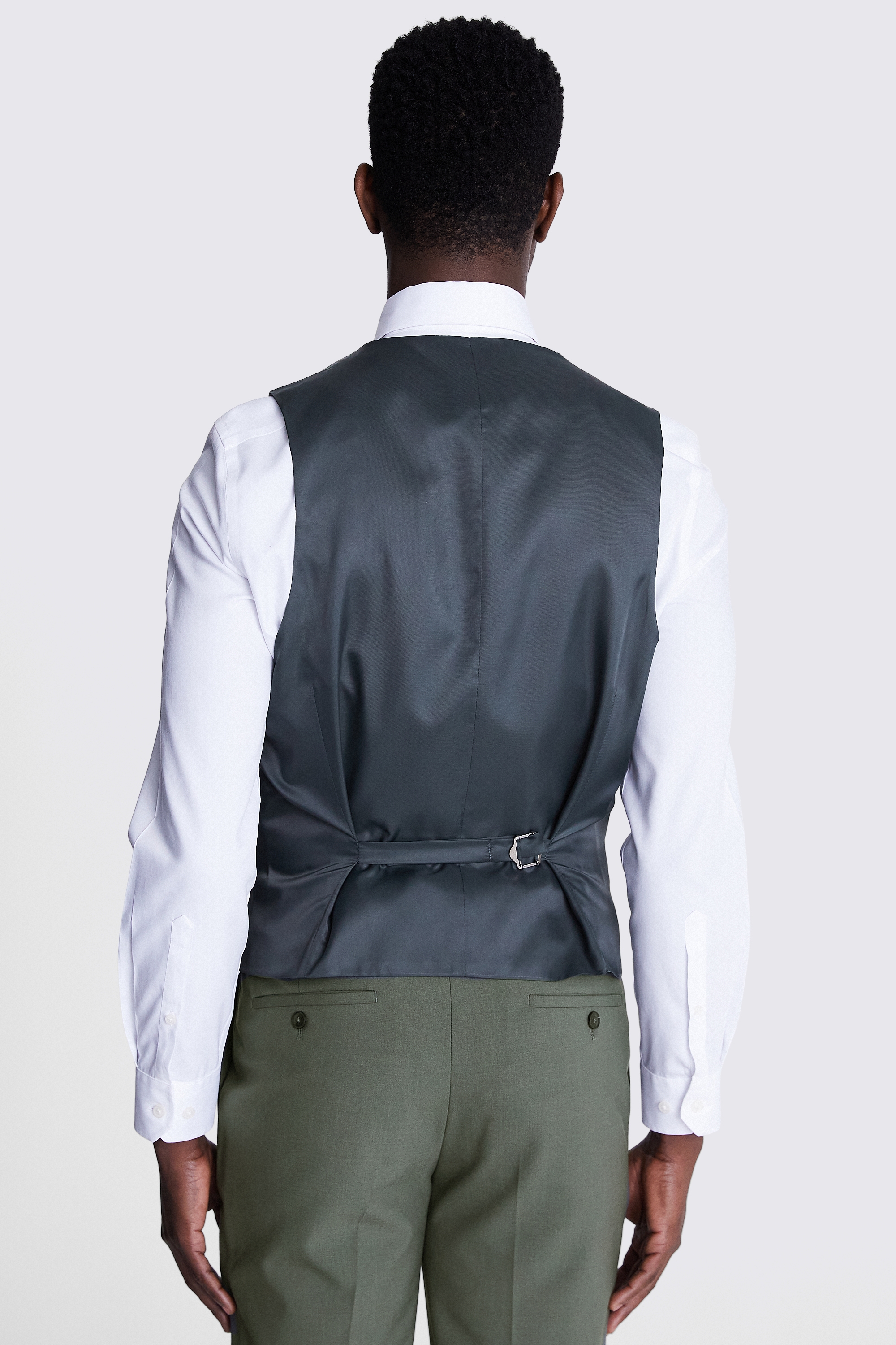 DKNY Slim Fit Sage Green Waistcoat | Buy Online at Moss