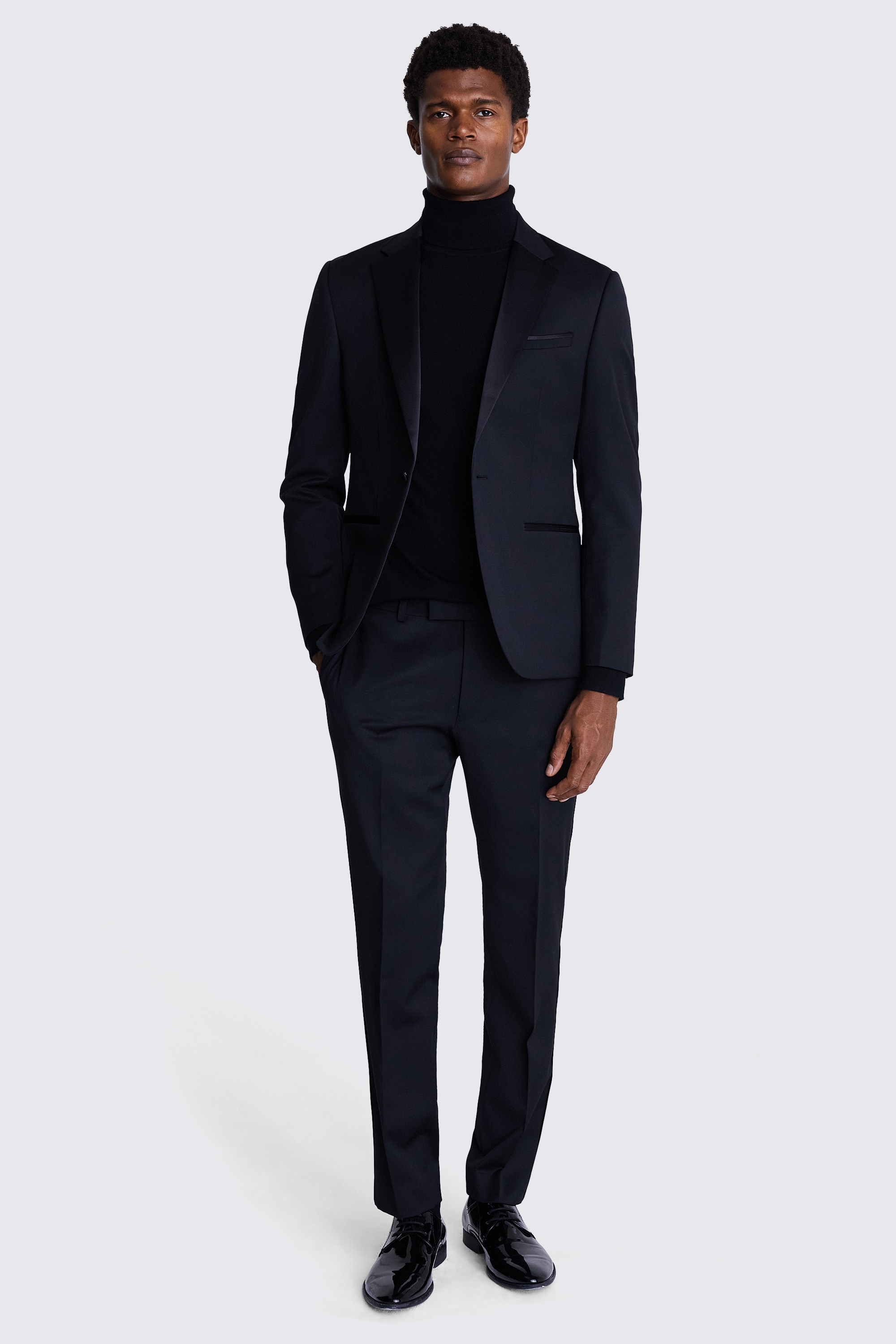 DKNY Slim Fit Black Notch Lapel Tuxedo Jacket | Buy Online at Moss