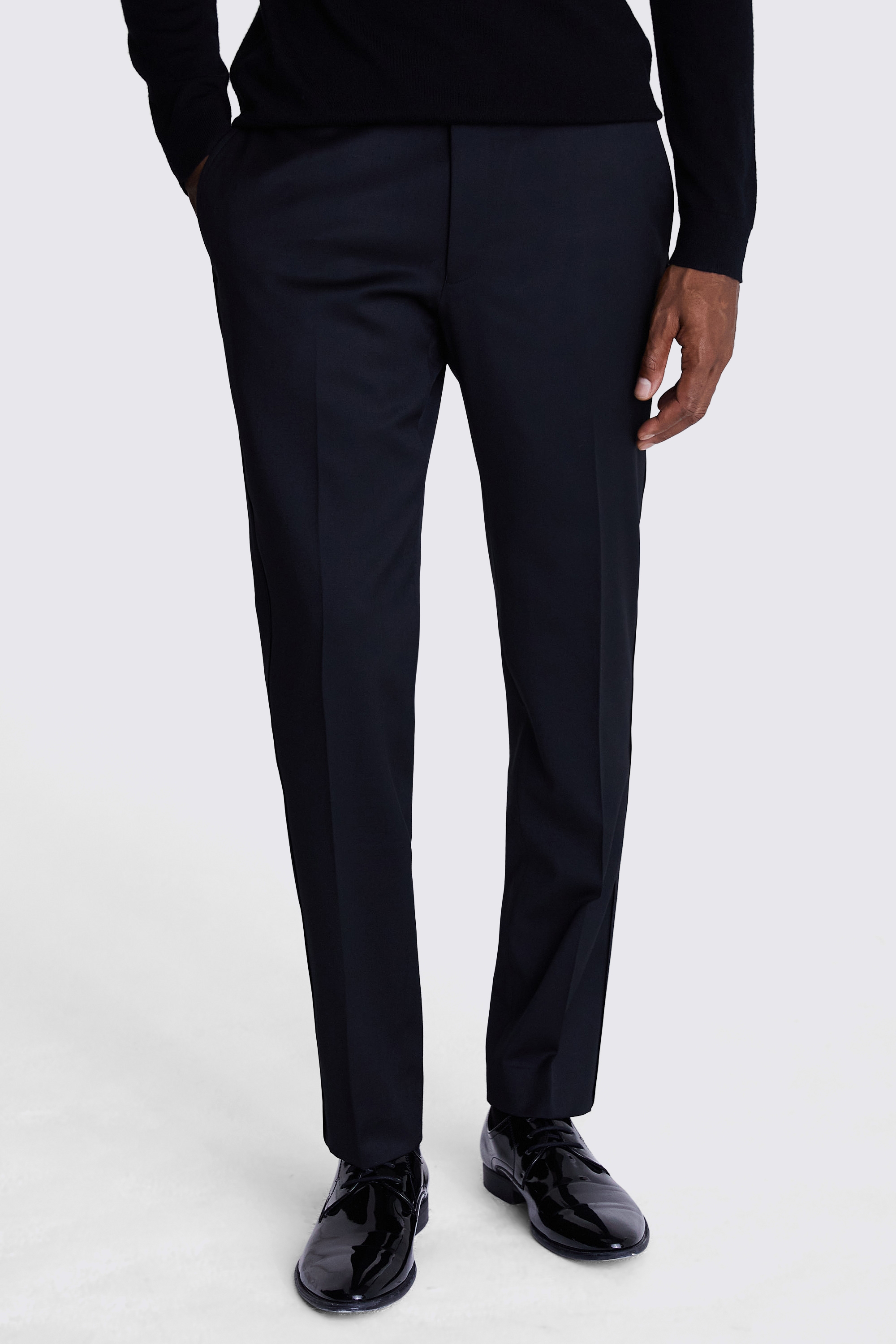 DKNY Slim Fit Black Dress Trousers | Buy Online at Moss
