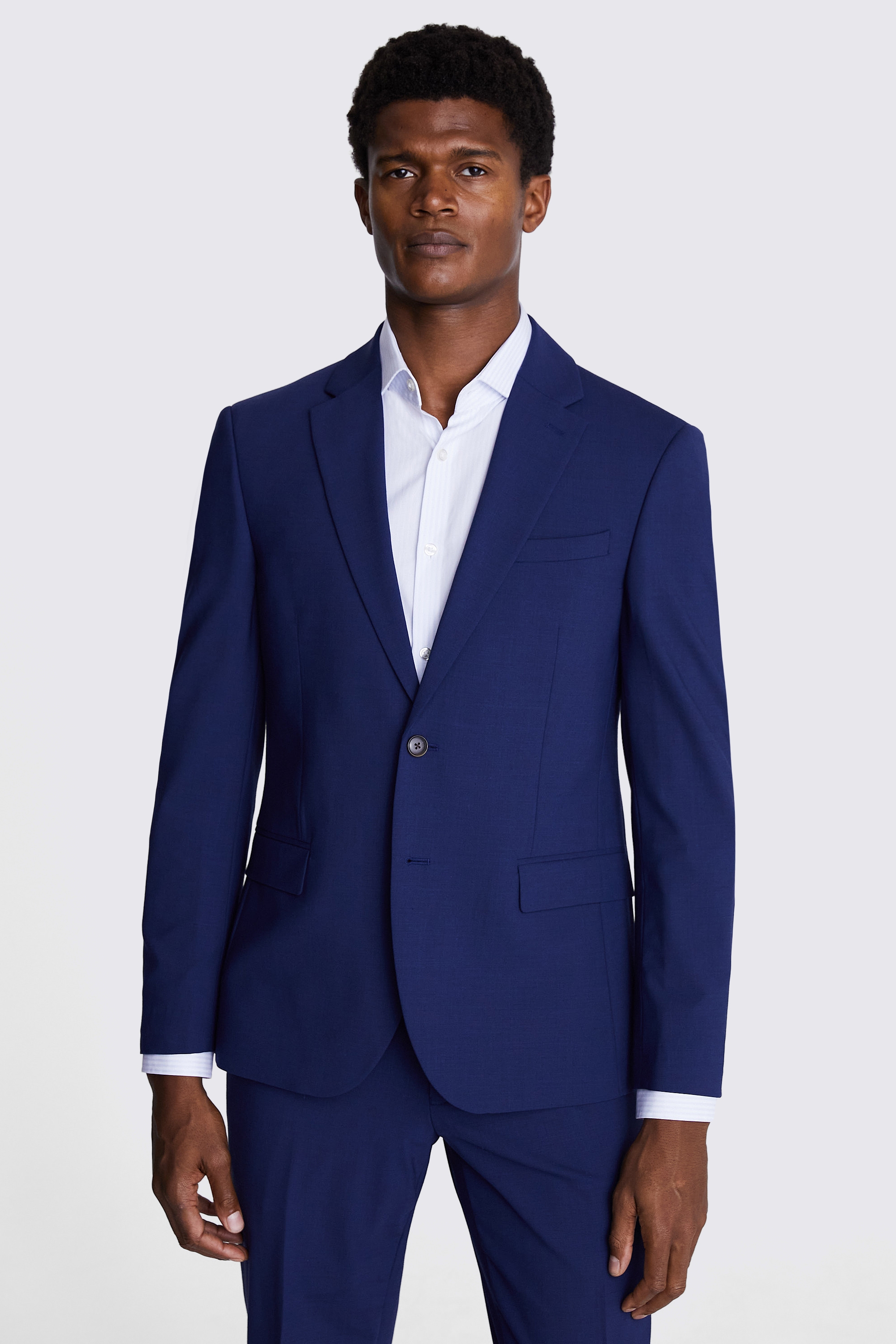 DKNY Slim Fit Bright Blue Jacket | Buy Online at Moss
